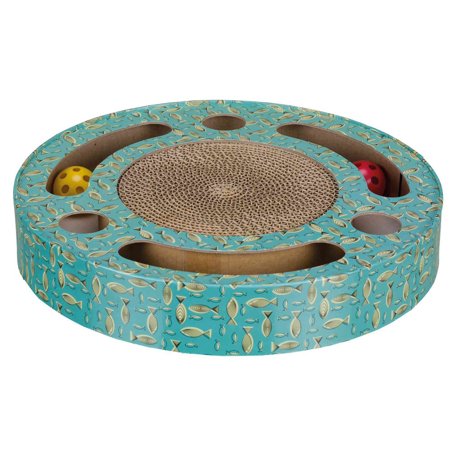 Tambor rascador con juguetes, Ø33 cm