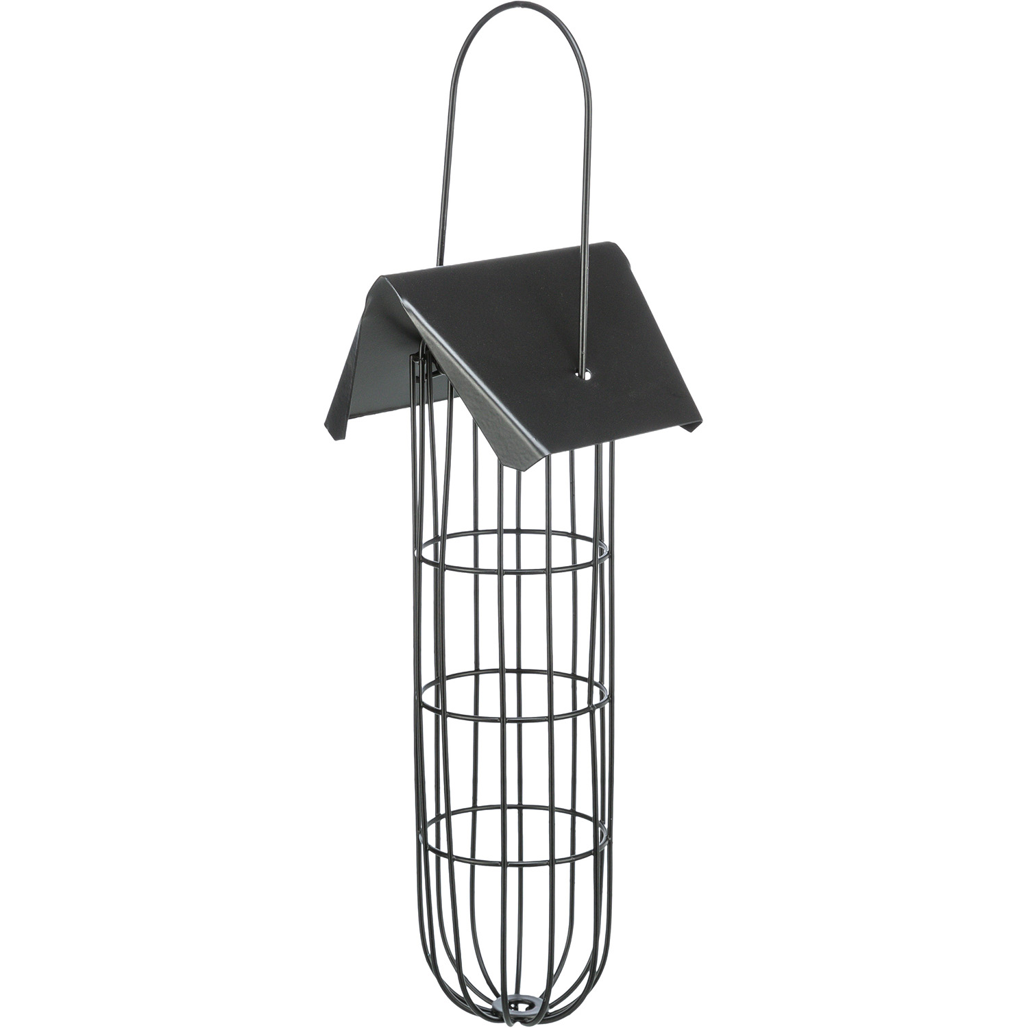 Comedero Bolas de Grasa, 11 × 25 × 10 cm, Negro