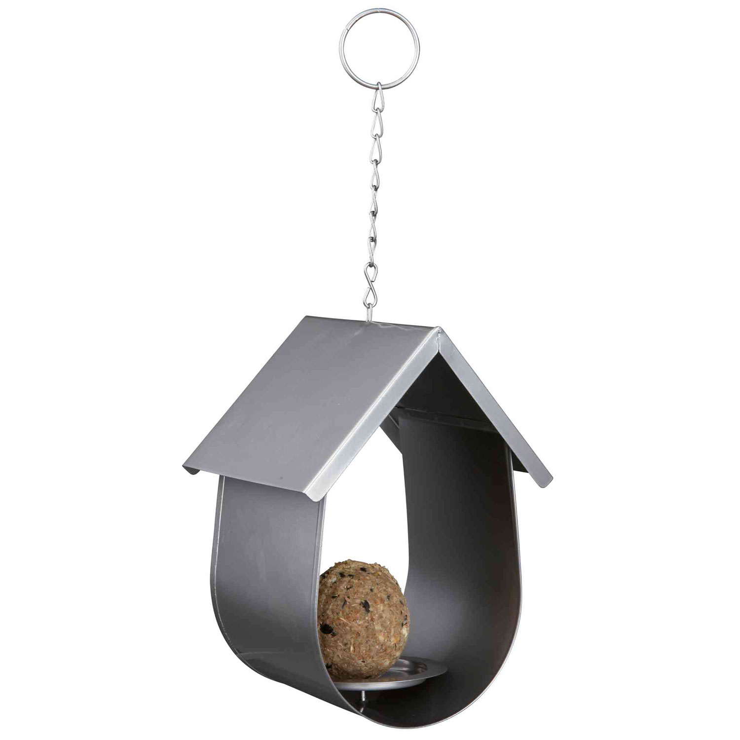 Comedero para Frutas, Metal, 14 × 19 × 12 cm, Plata