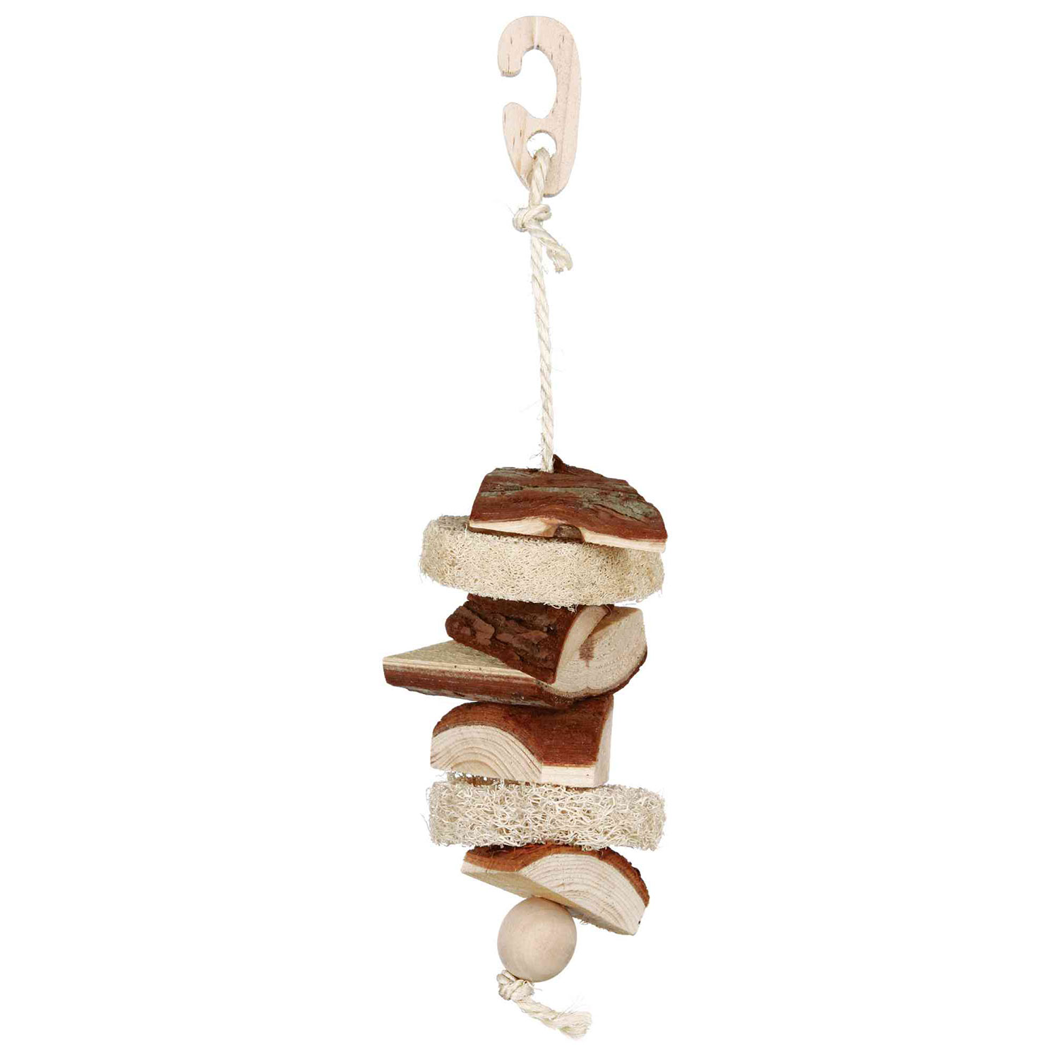 Juguete Natural Living, Con luffa y Cascabel, 33 cm
