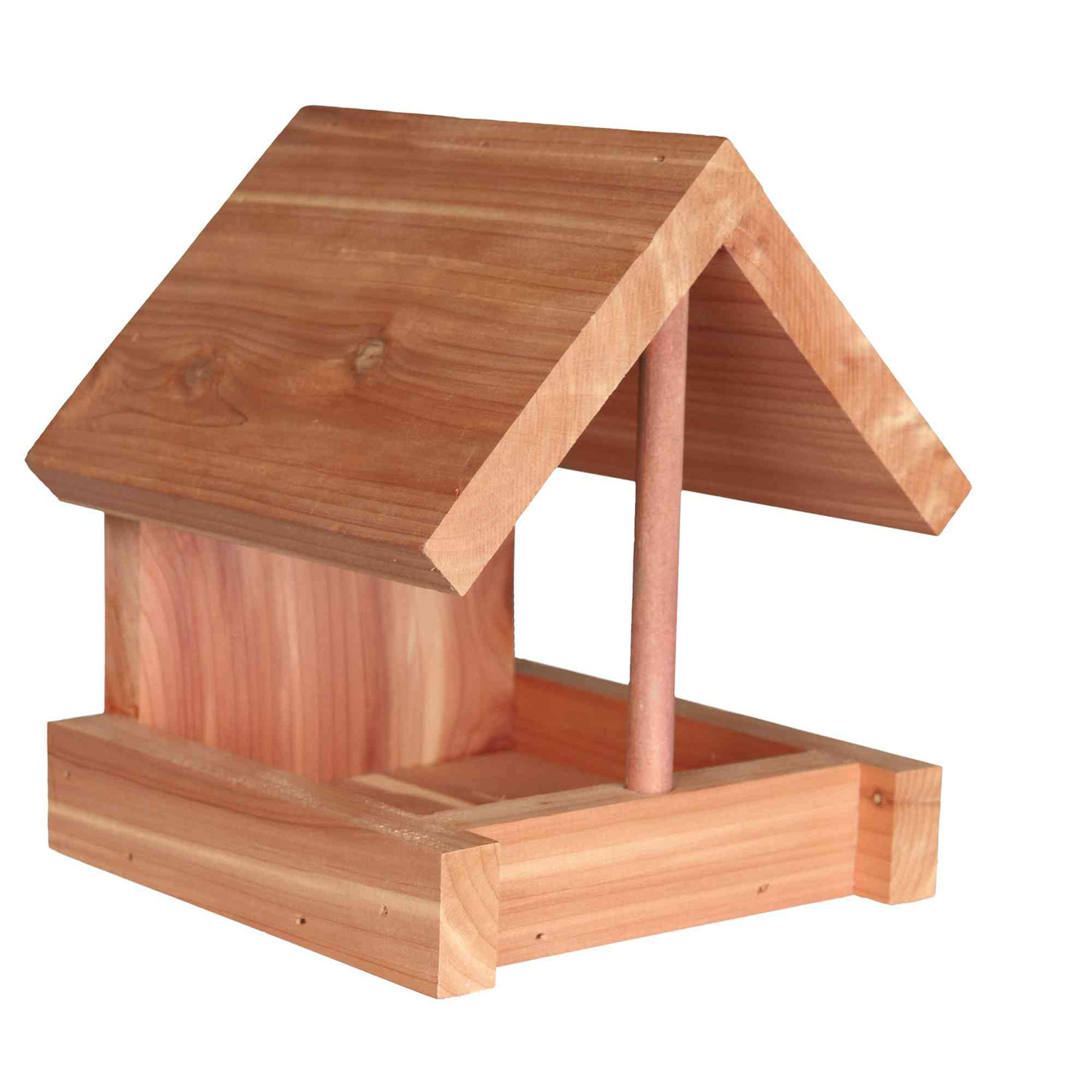 Casita Comedero, Madera Cedro, Natural, 16 x 15 x 13 cm