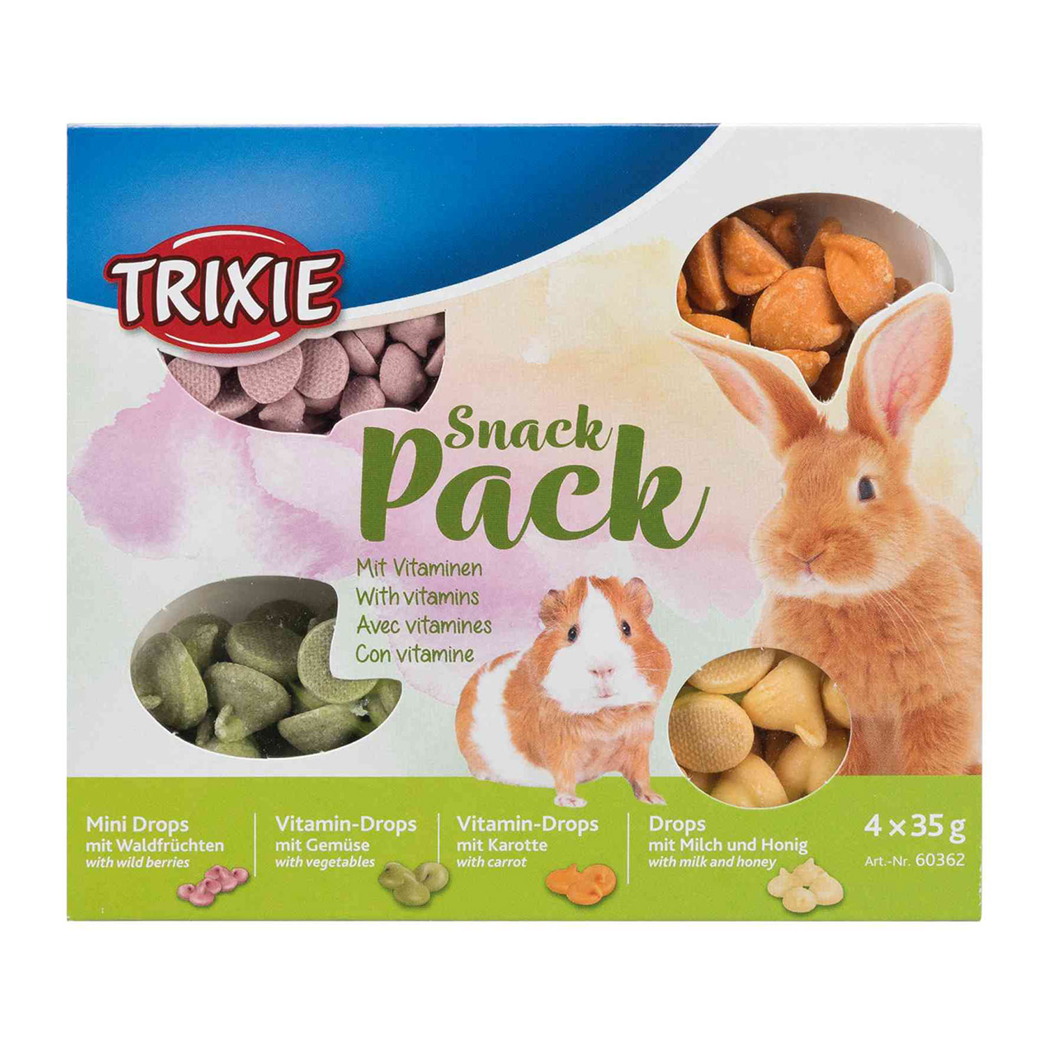 Pack de Snacks para Roedores, 4 x 35 g