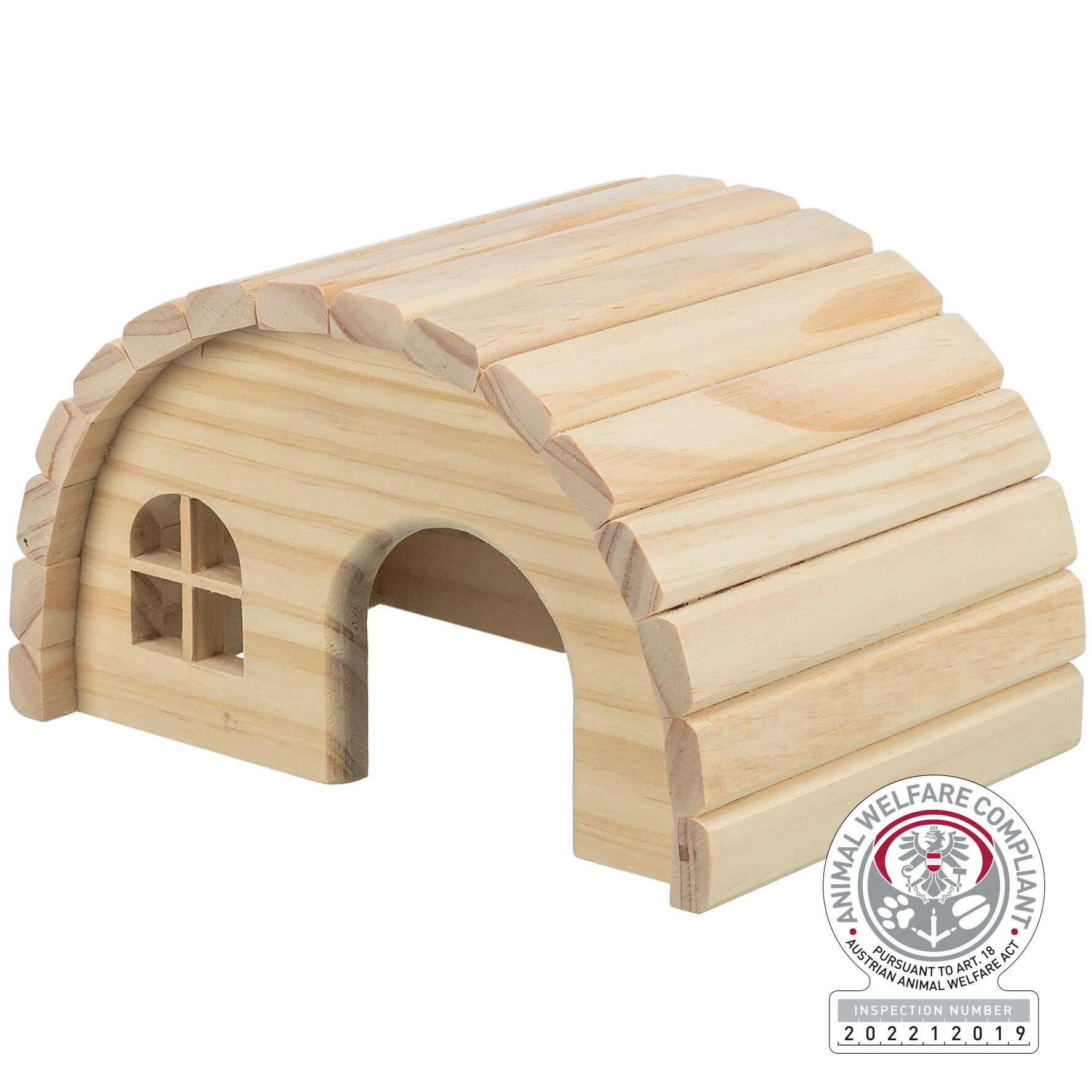 Casita Madera para Hámsters, 19 × 11 × 13 cm