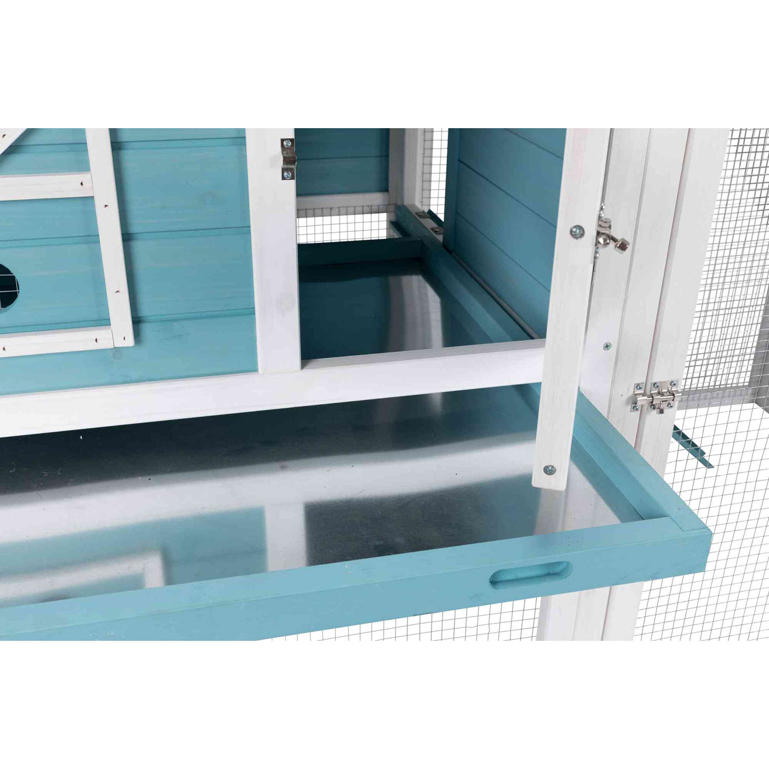 Caseta Natura, 2 Compartimentos, 156 × 110 × 80 cm, Azul-Blanco