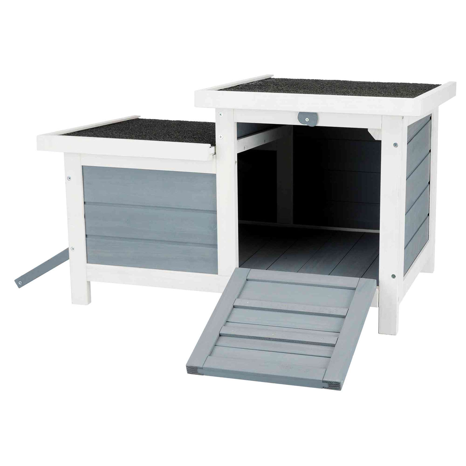Caseta Natura, Doble, 70 × 43 × 45 cm, Blanco-Gris
