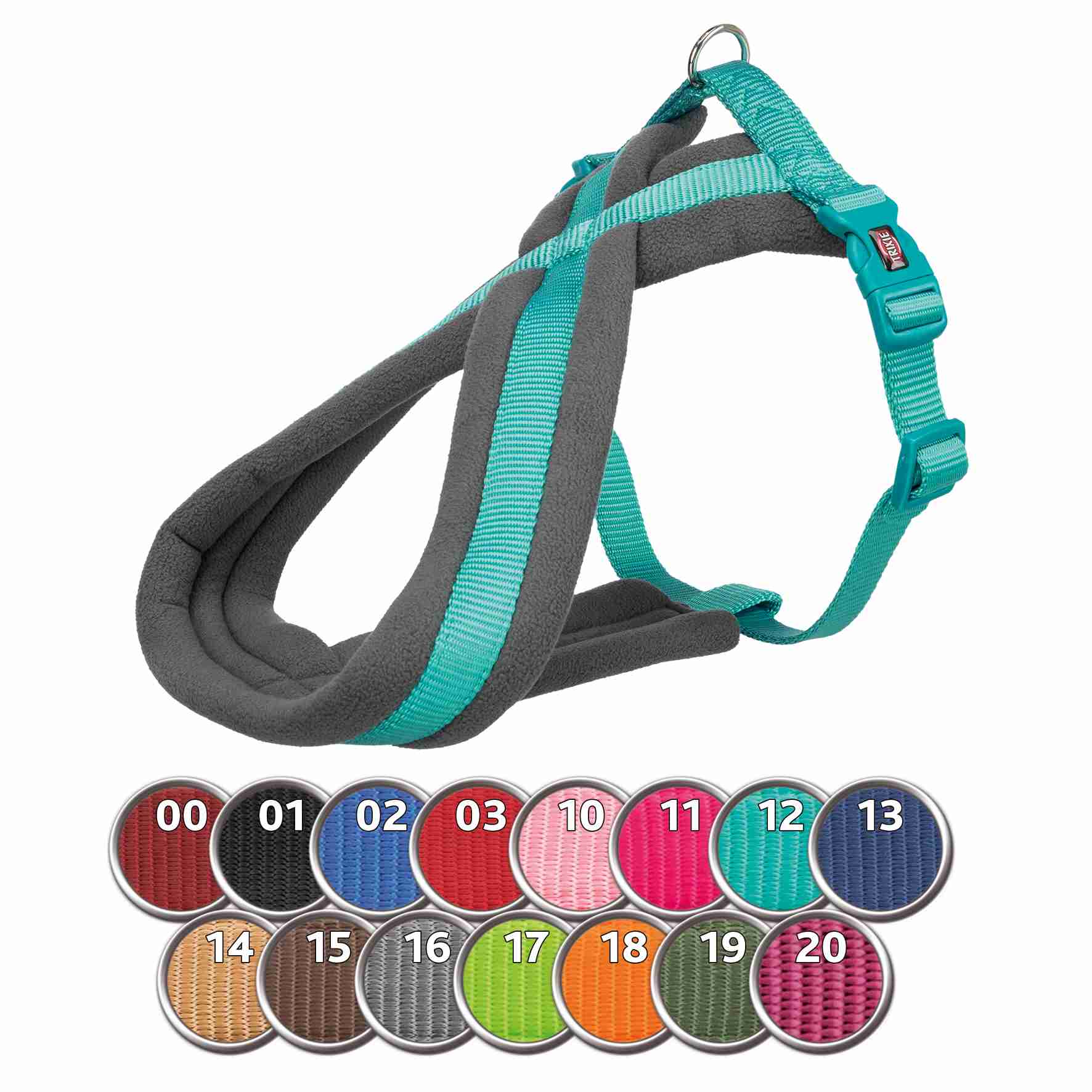 Arnés Confort NEW Premium, XS, 26–38 cm/10 mm, Grafito
