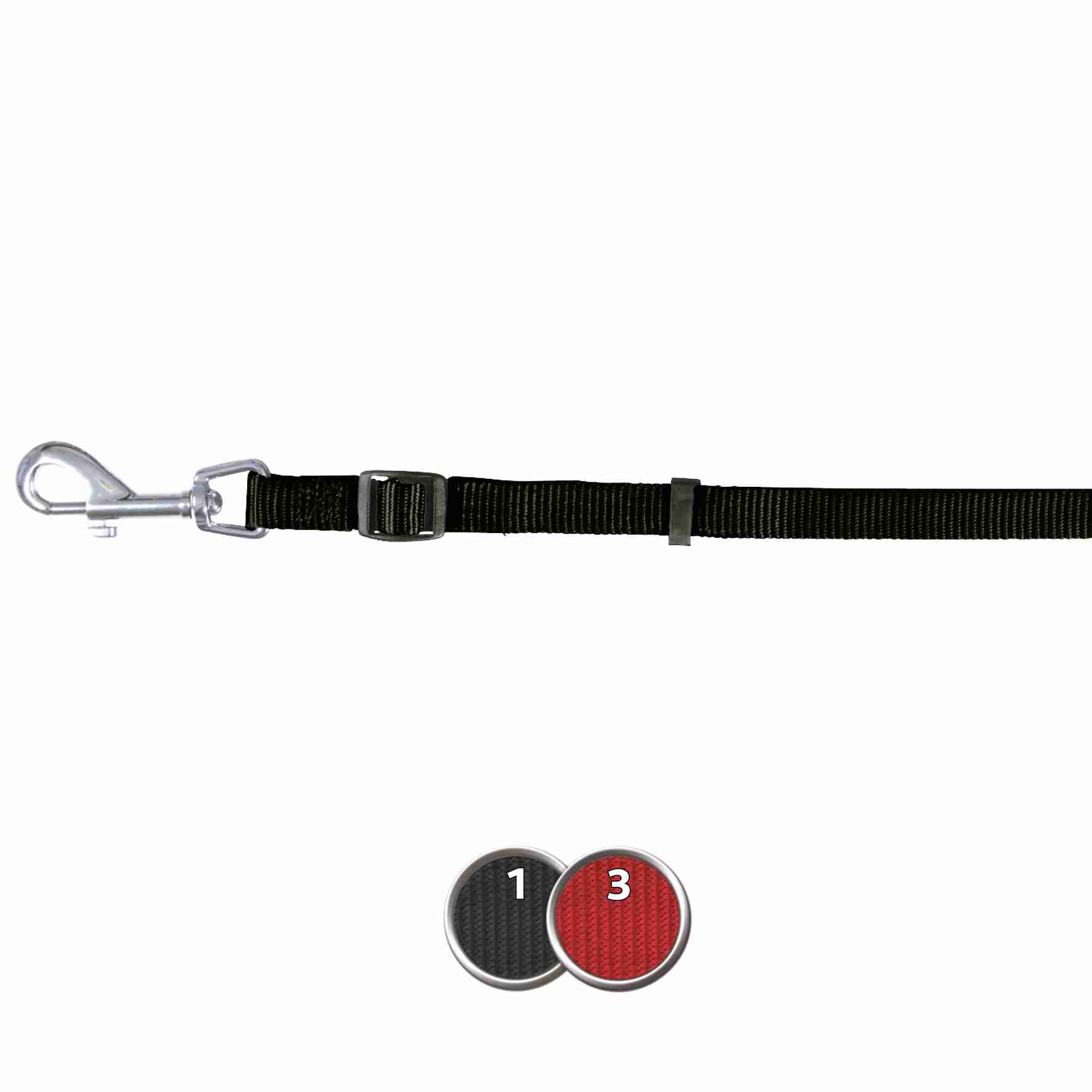 Correa Regulable Classic, XS, 1.20-1.80 m/10 mm, Negro