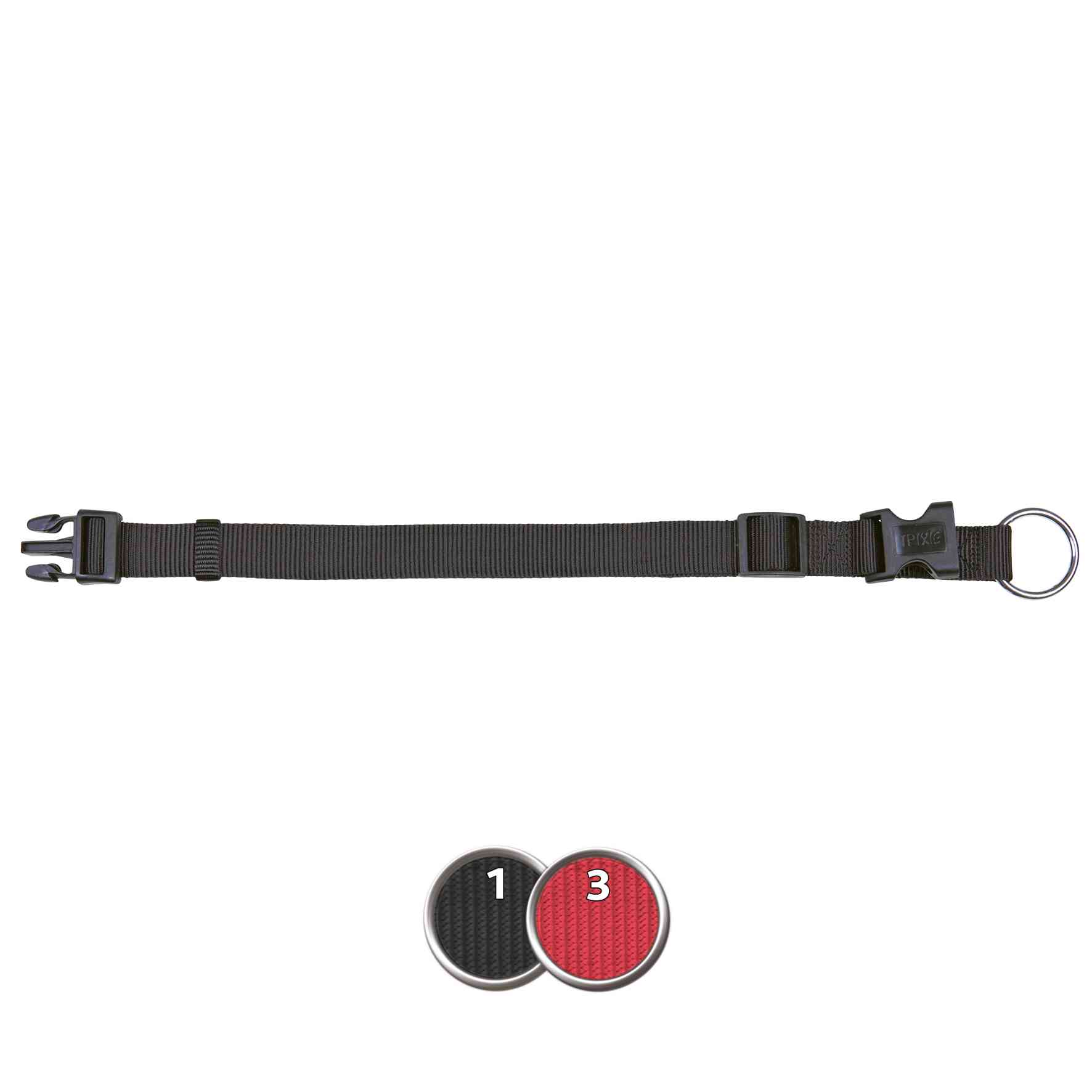 Collar Classic, XS-S, 22-35 cm/10 mm, Negro