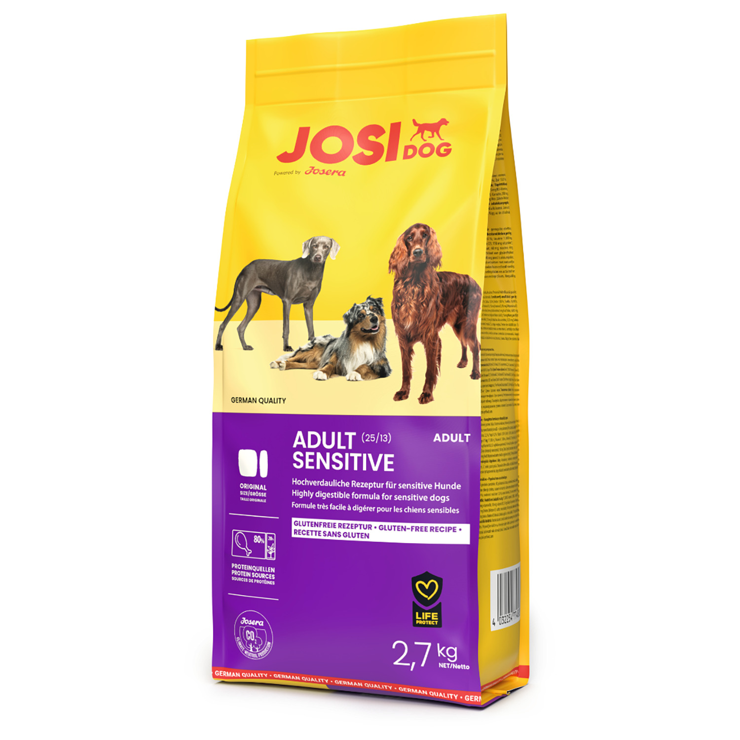 Saco Perro Adult Sensitive, JOSIDOG, 2,7 kg