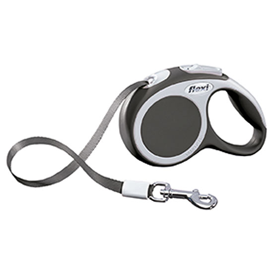 flexi VARIO XS, Cinta enrollable, XS: 3 m, hasta 12 kg, Antracita