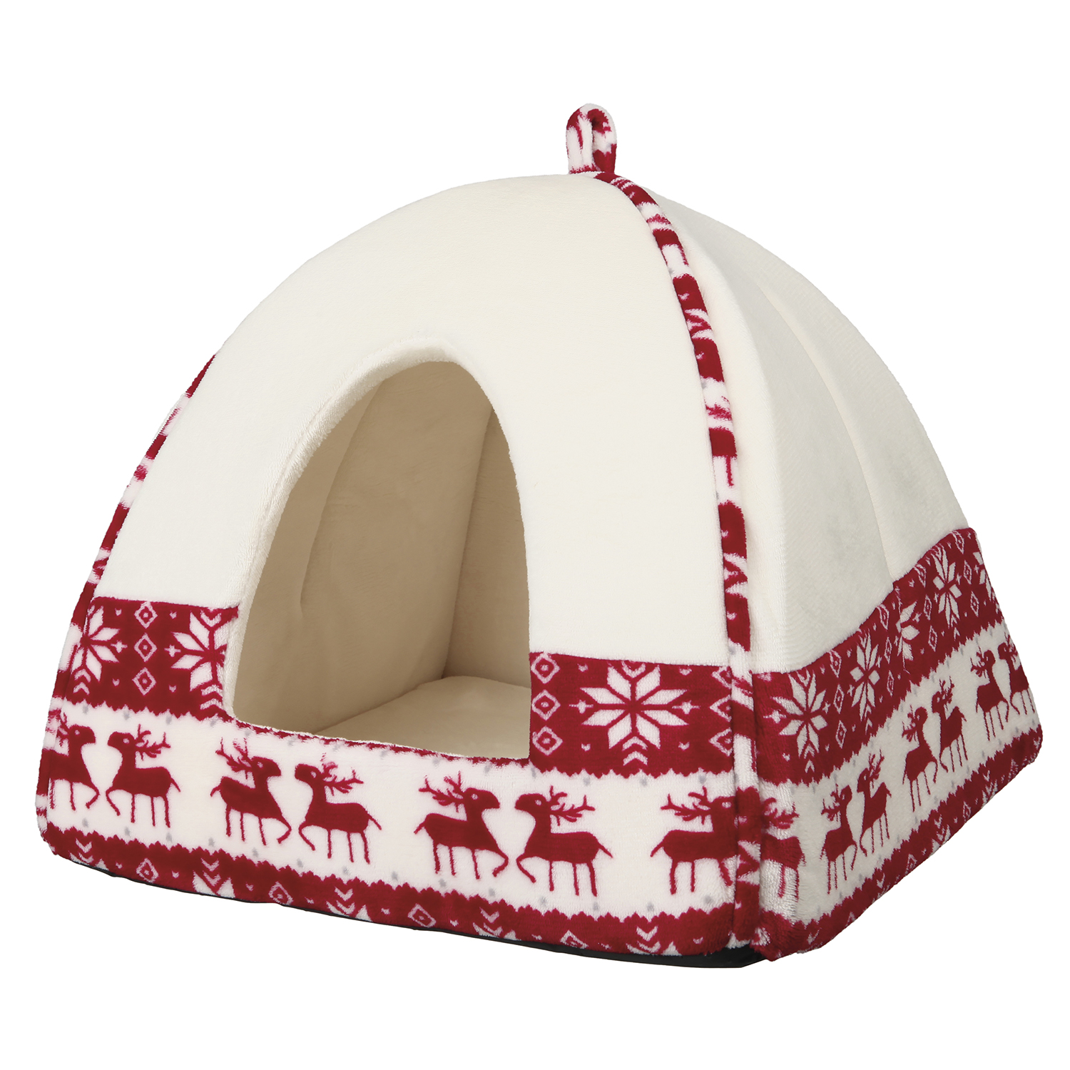 Cueva Suave Santa, 38 x 35 x 38 cm, Rojo-Crema