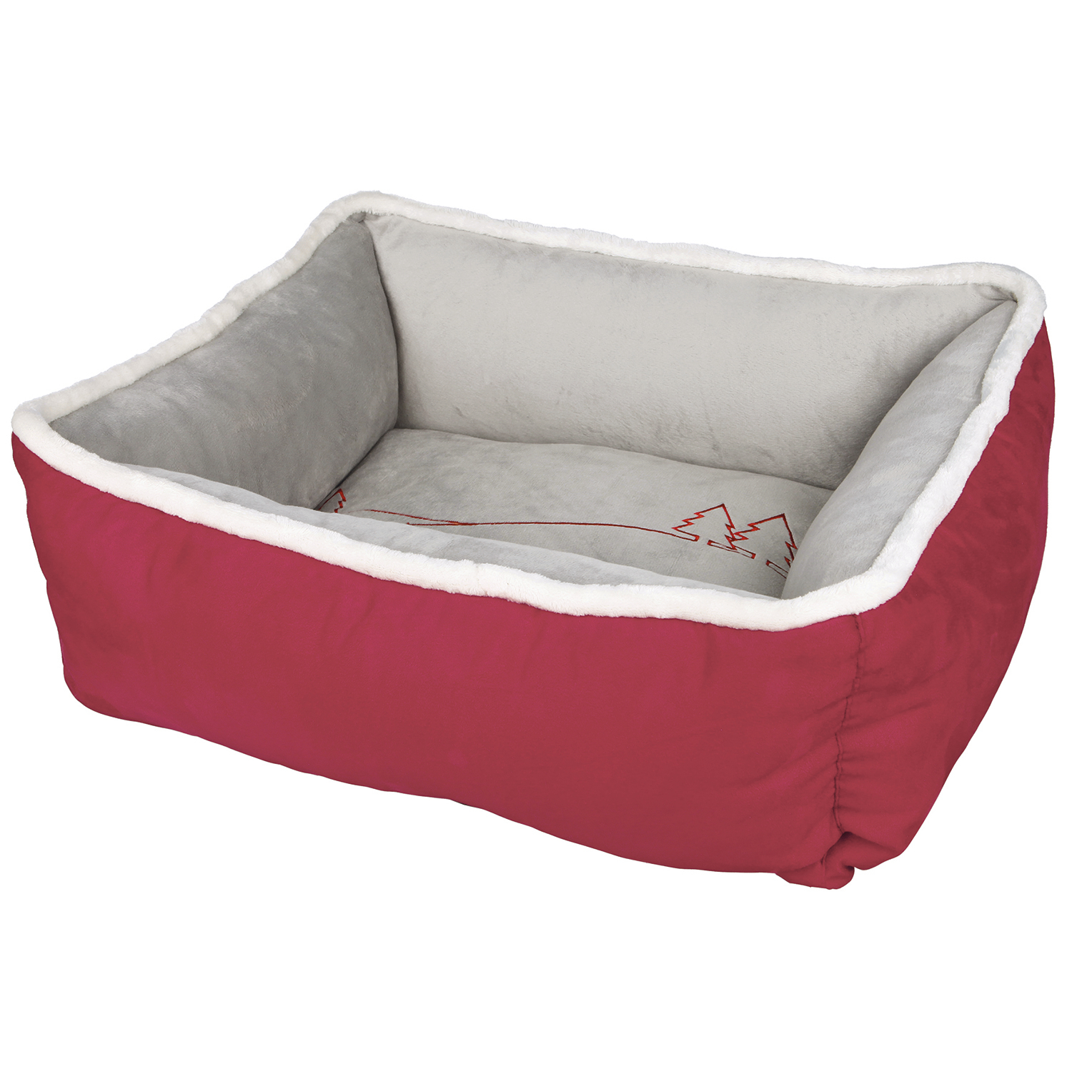 Cama Wonderland, 60 x 50 cm, Gris-Roja