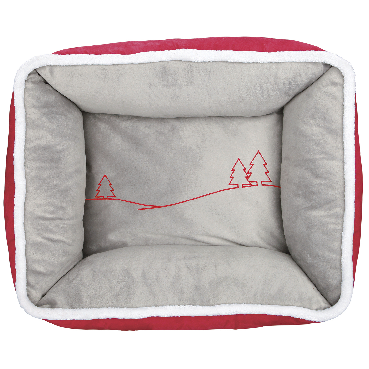 Cama Wonderland, 60 x 50 cm, Gris-Roja