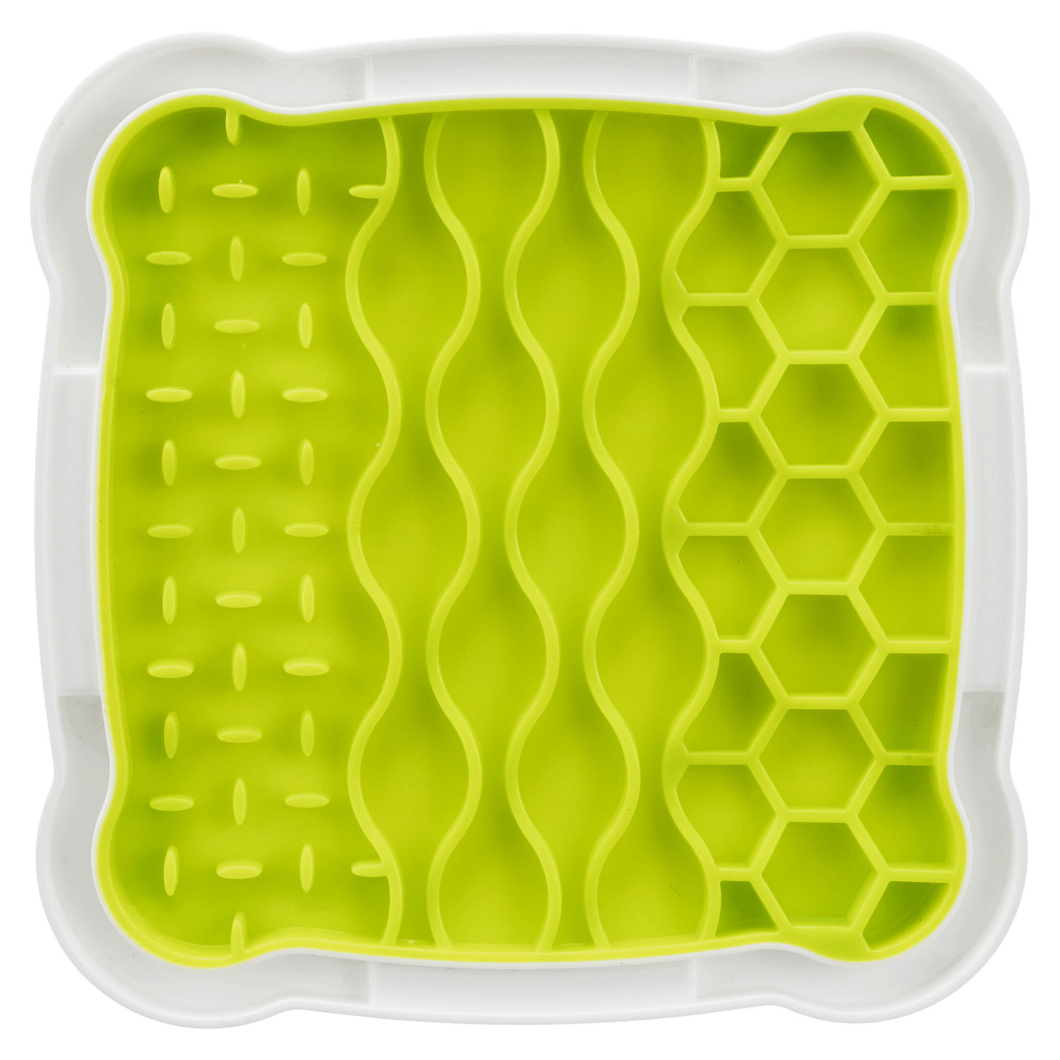 Bandeja Lamer Snacks, Caucho TPR/Plástico, 20×20 cm