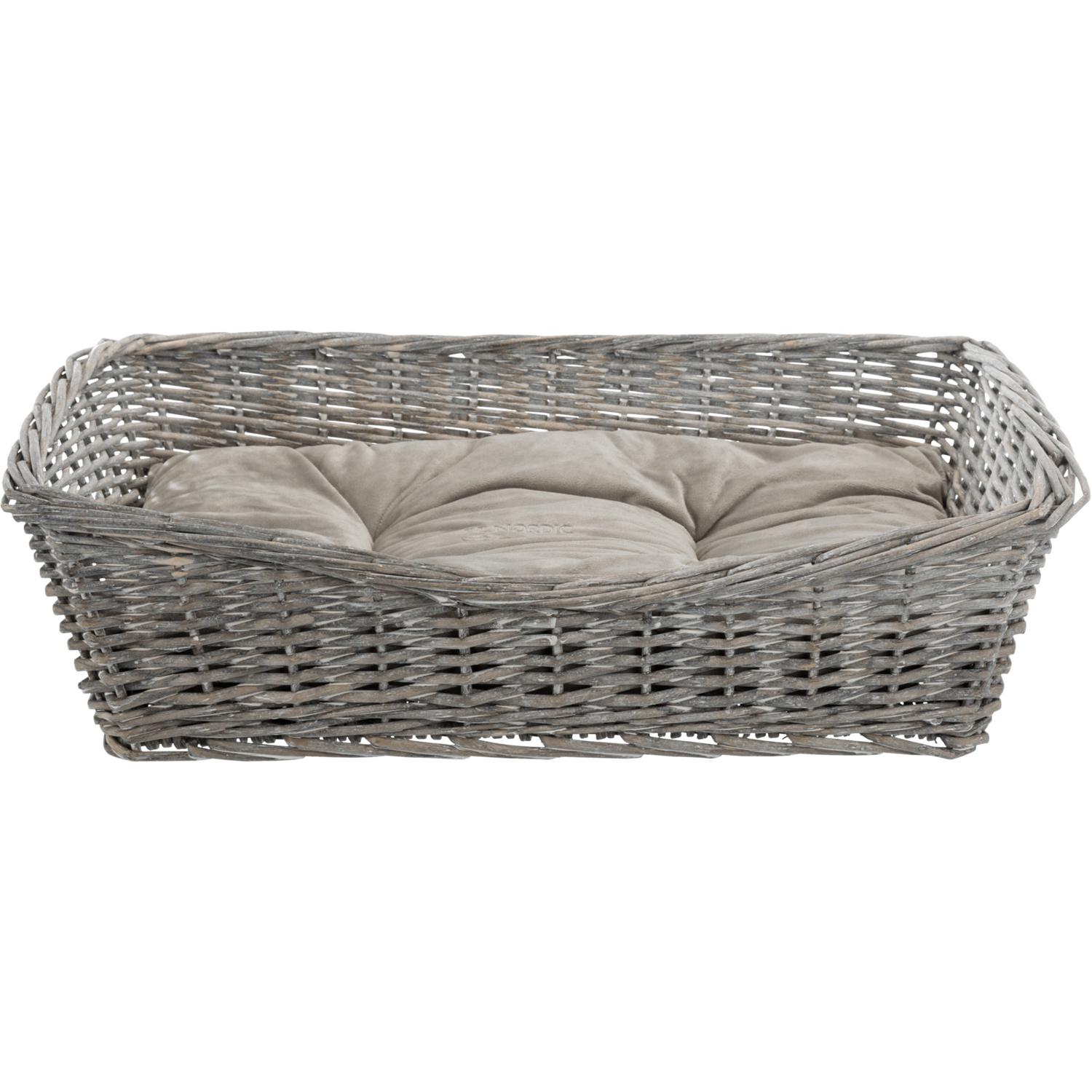 Cesta Mimbre con Cojín Be Nordic, 50×37 cm, Beige