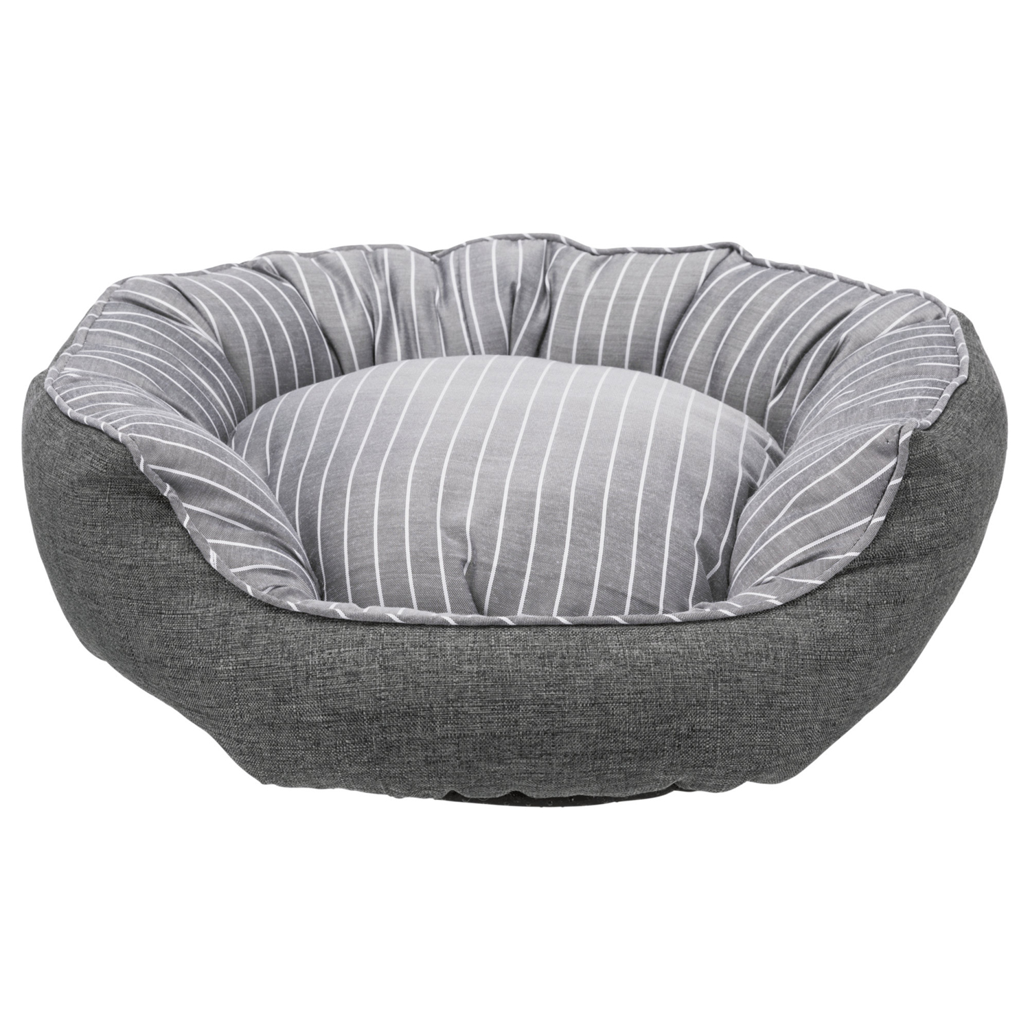Cama Finley, ø50 cm, Gris-Blanco
