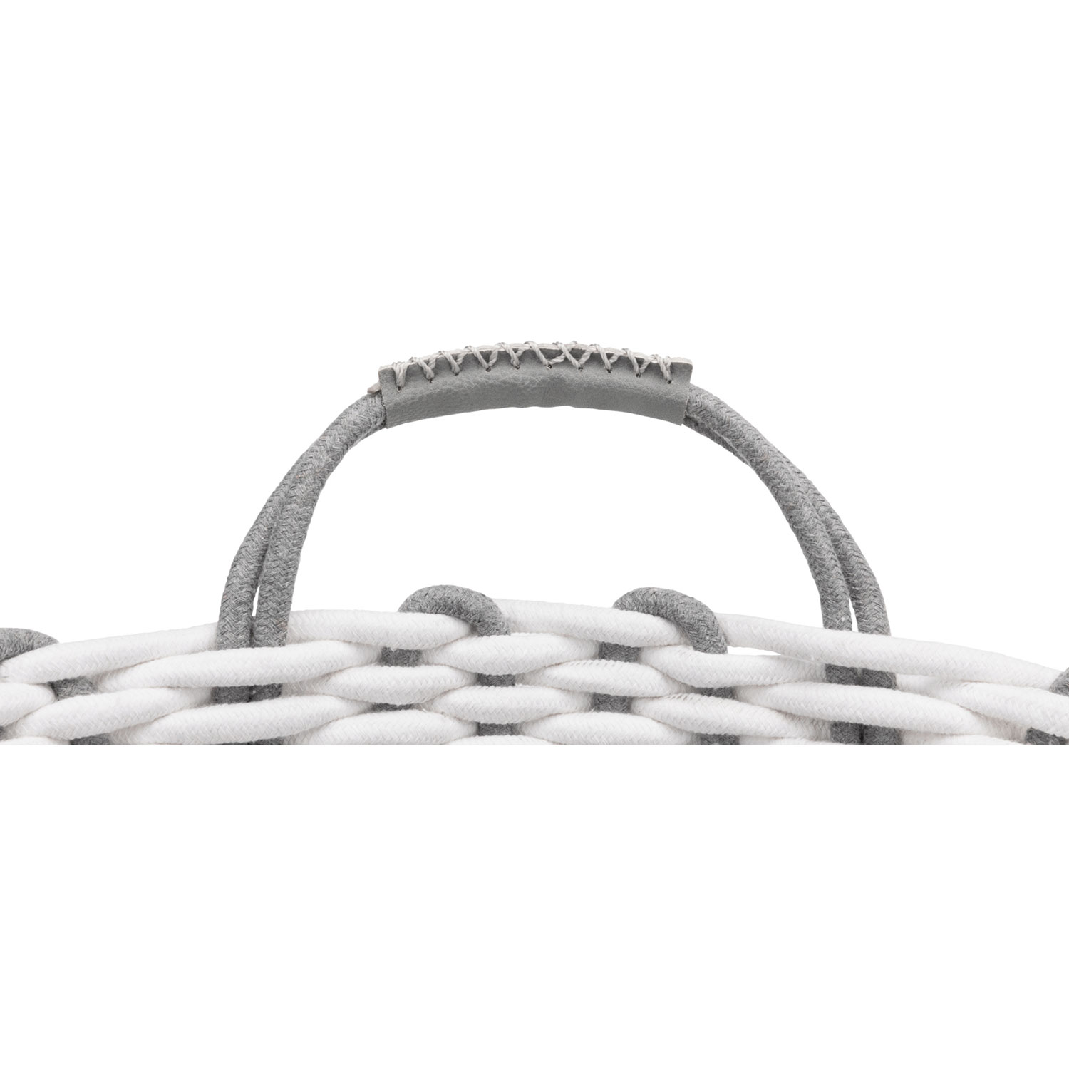 Cesta Nabou, Tejida, ø55 cm, Gris-Blanco