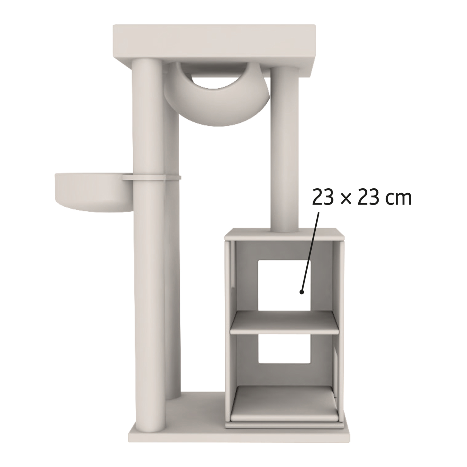 Poste Rascador Amadeus XXL, 163 cm, Gris