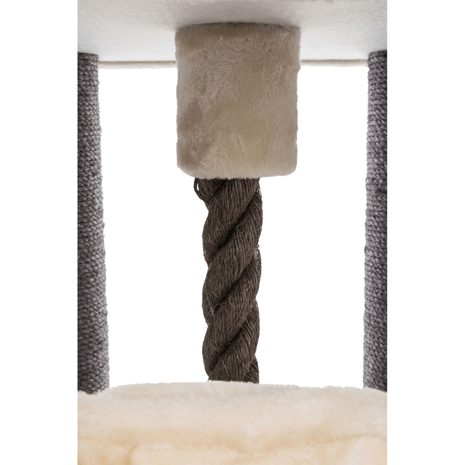 Poste Rascador Amadeus XXL, 174 cm, Blanco-Gris