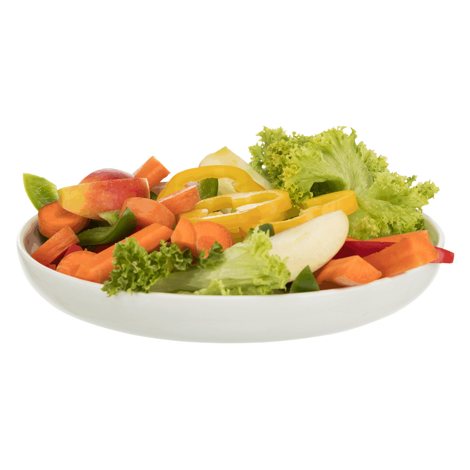Comedero para Verduras, Cerámica, 0.6 l / ø 23 cm, Blanco
