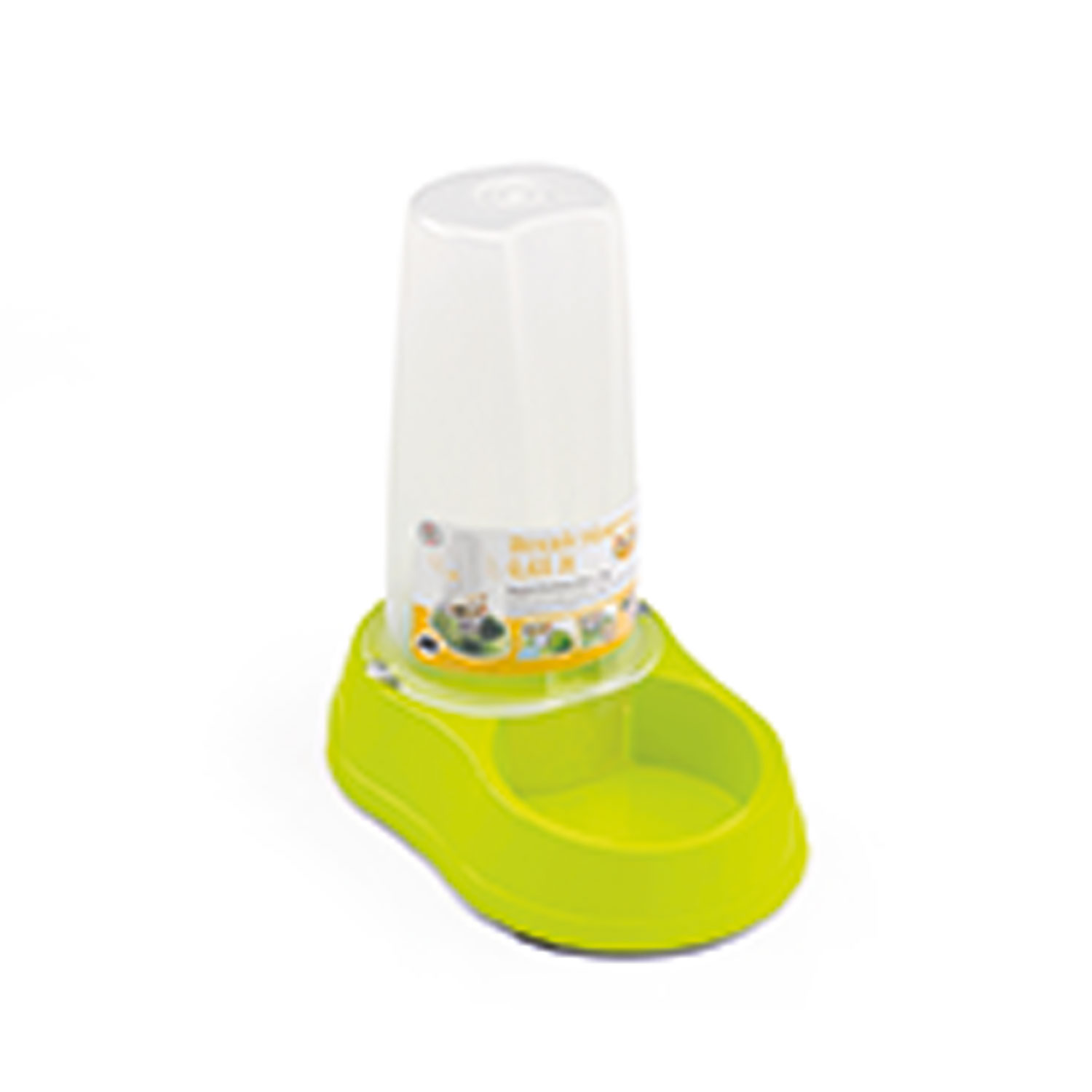 Tolva Agua/Alimento 0.65L, 18.5x12x20cm,Verde Lima