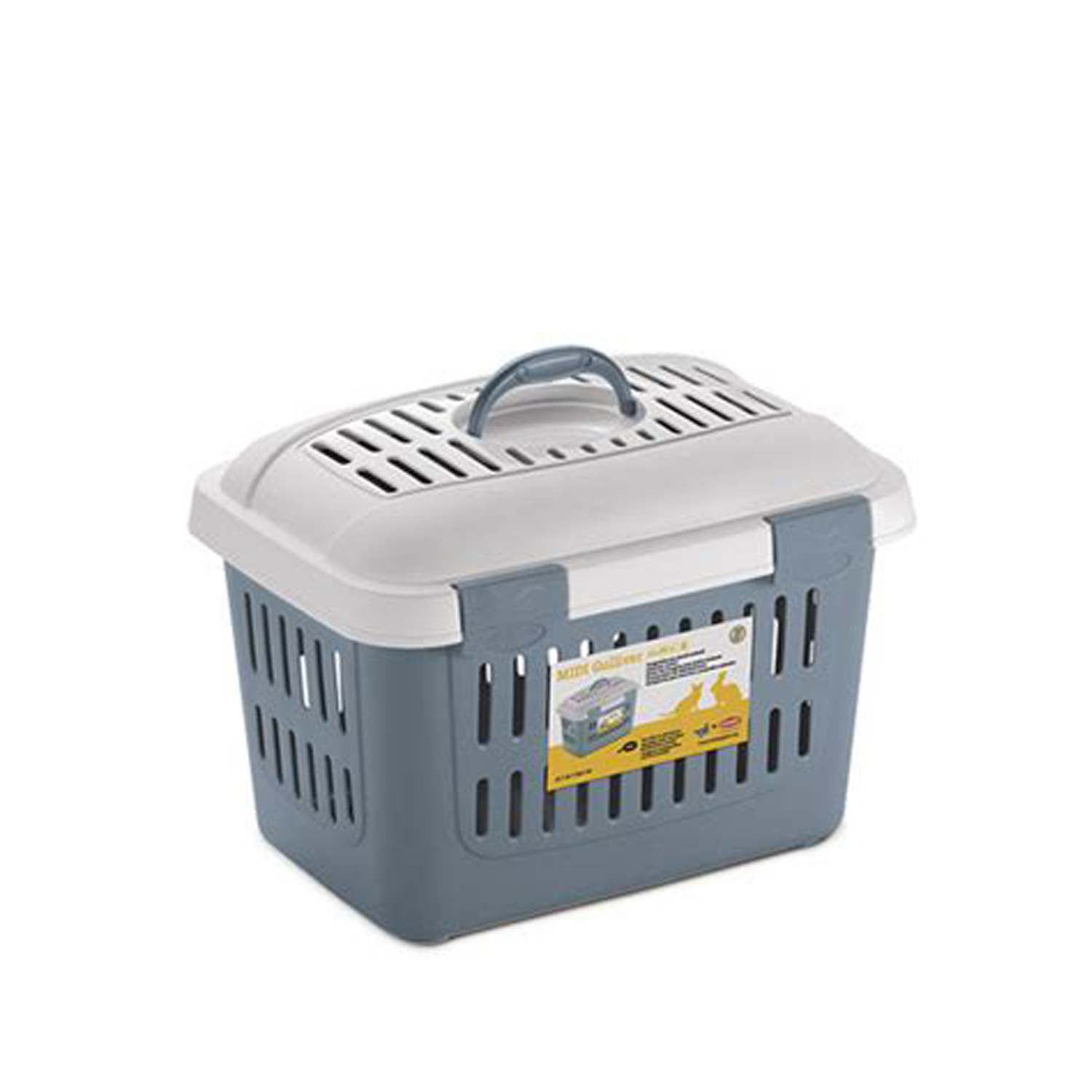Transportín Midi Gulliver, 45x33x33cm, Blanco/Azul (adviento-22)