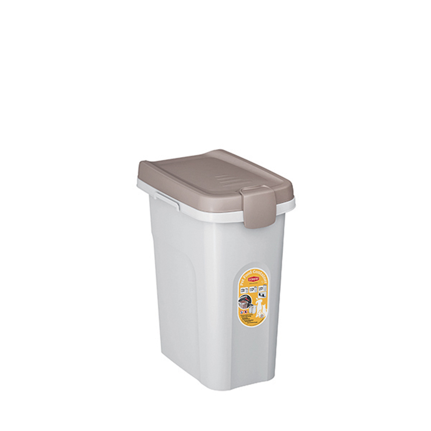 Contenedor Comida 15L, 33x22x41, Blanco/Gris