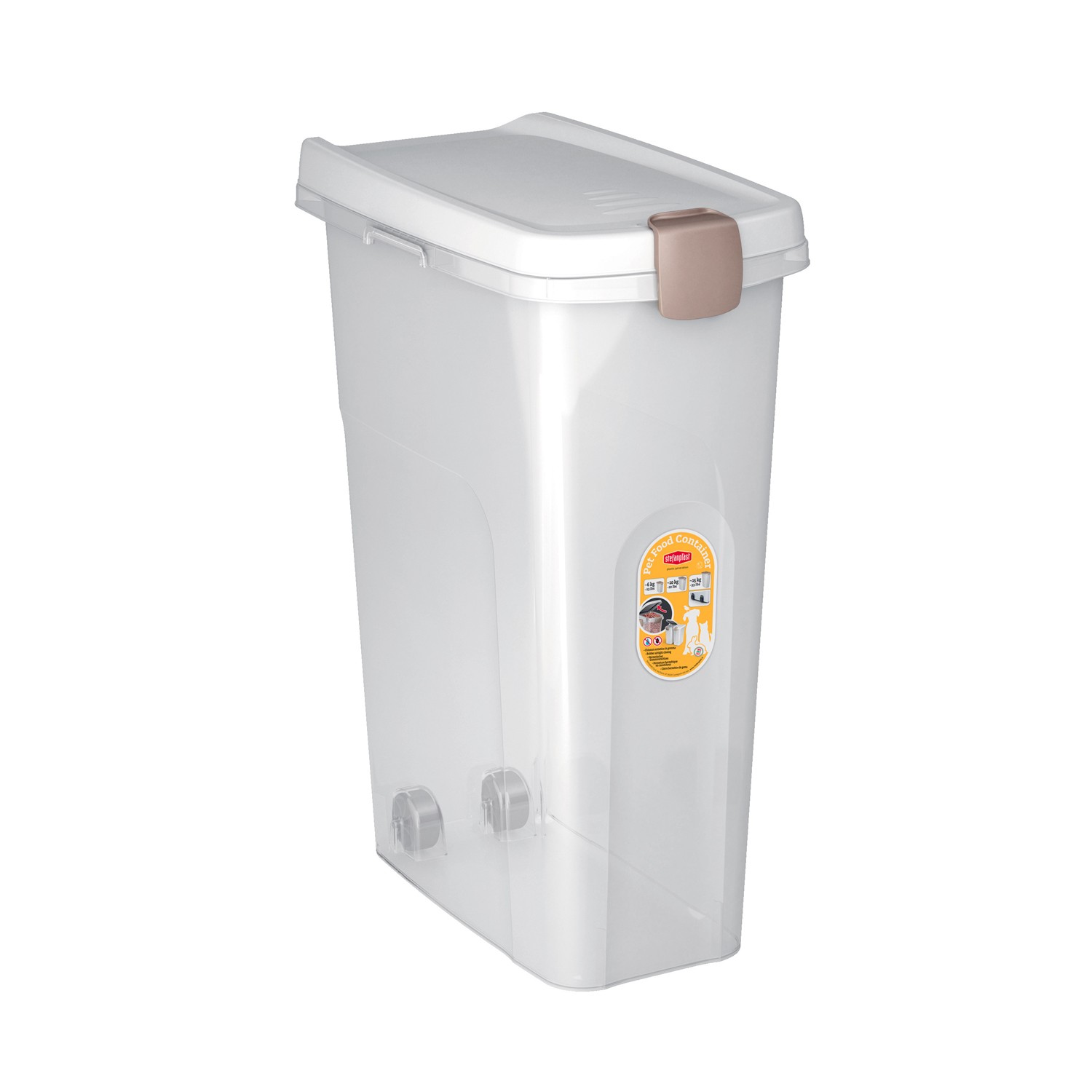 Contenedor Comida 40L, 45x27x61, Blanco/Transp