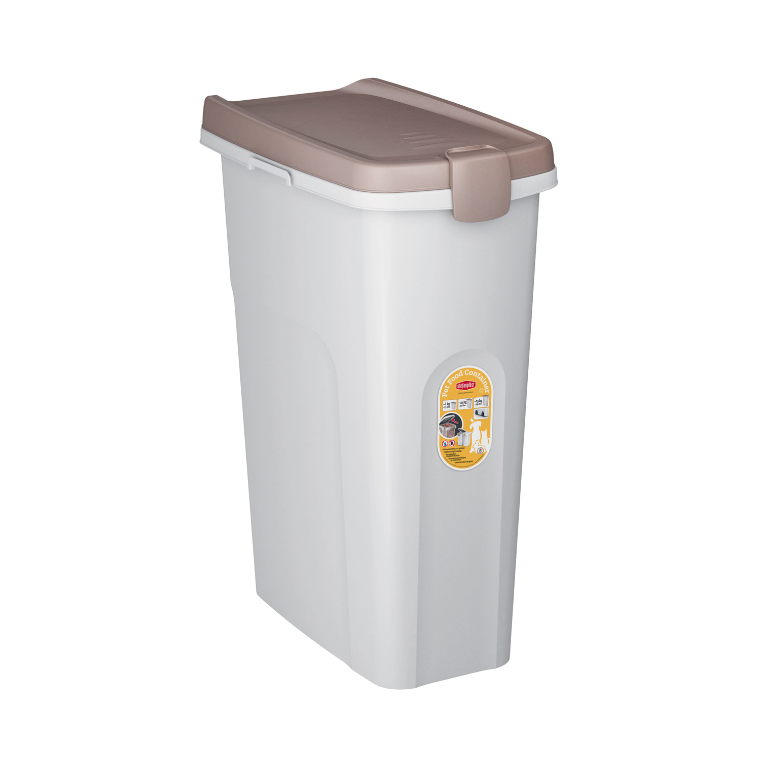 Contenedor Comida 40L, 45x27x61, Blanco/Gris