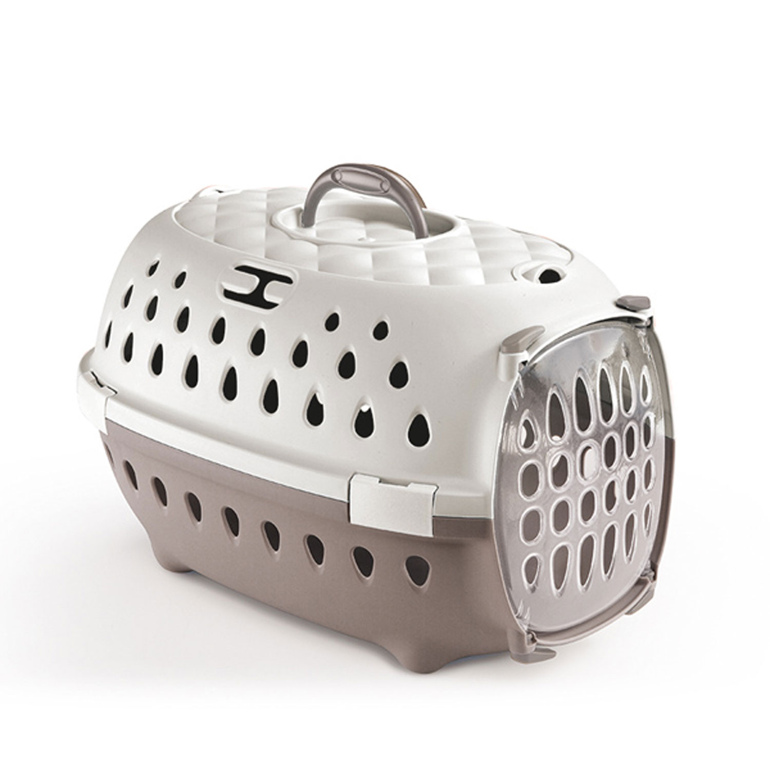 Transportín Travel Chic, 50x34.5x32, Gris/Blanco