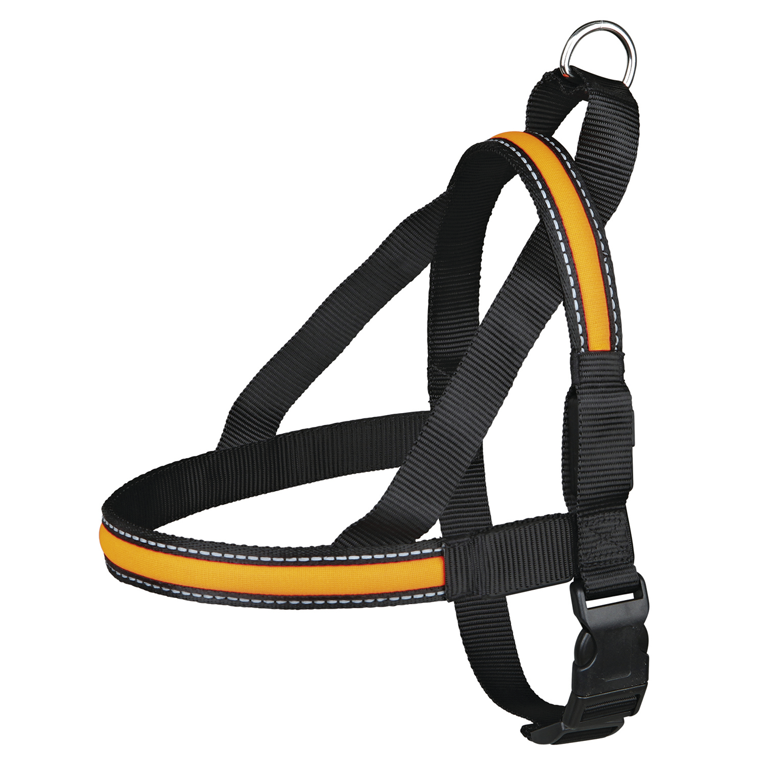 Arnés Noruego Flash USB, M-L,60-75cm,Negro-Naranja