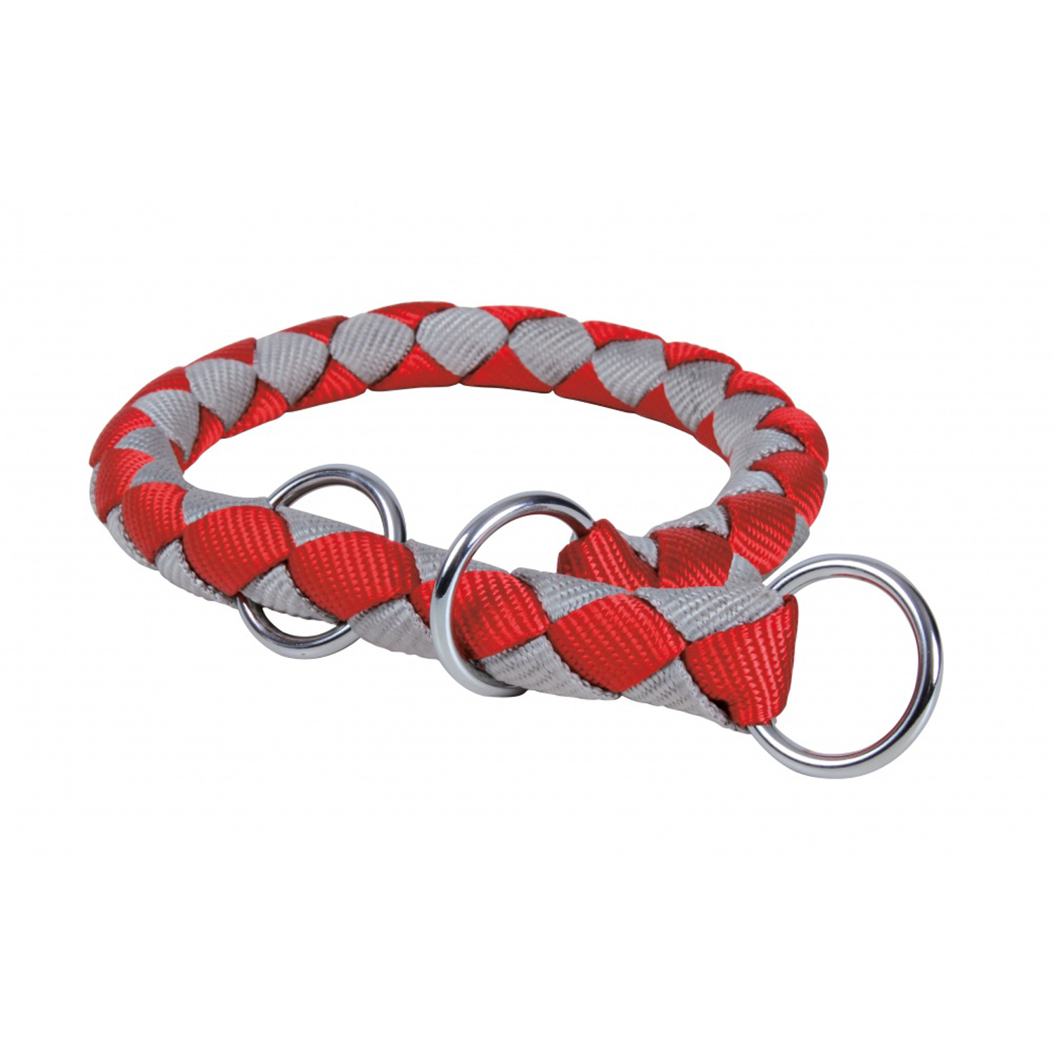 Collar EducaciónCavo, S–M, 30–36cm/ø12mm, Roj-Pla. (adviento-02)