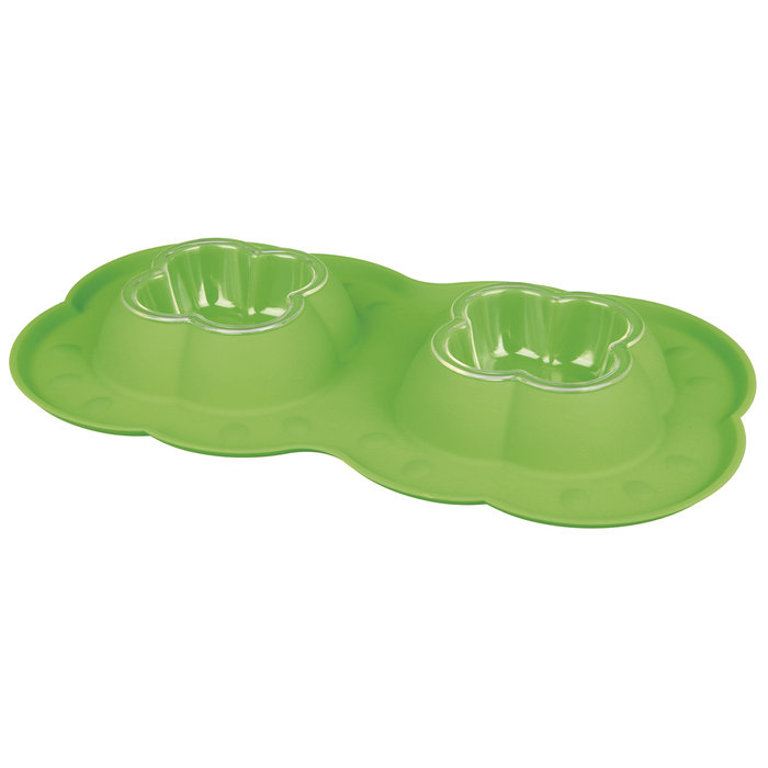 Doble Comedero Plást.Protec.Salpicad. 0.2l