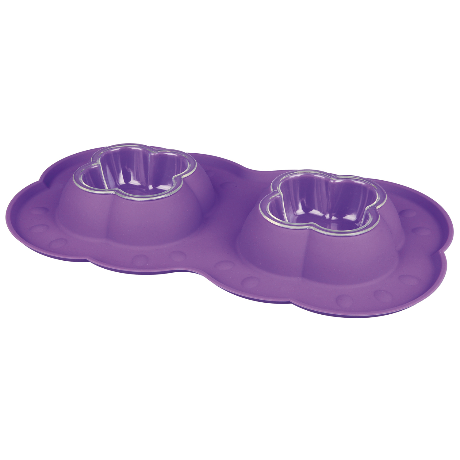 Doble Comedero Plást.Protec.Salpicad. 0.2l,42×23cm