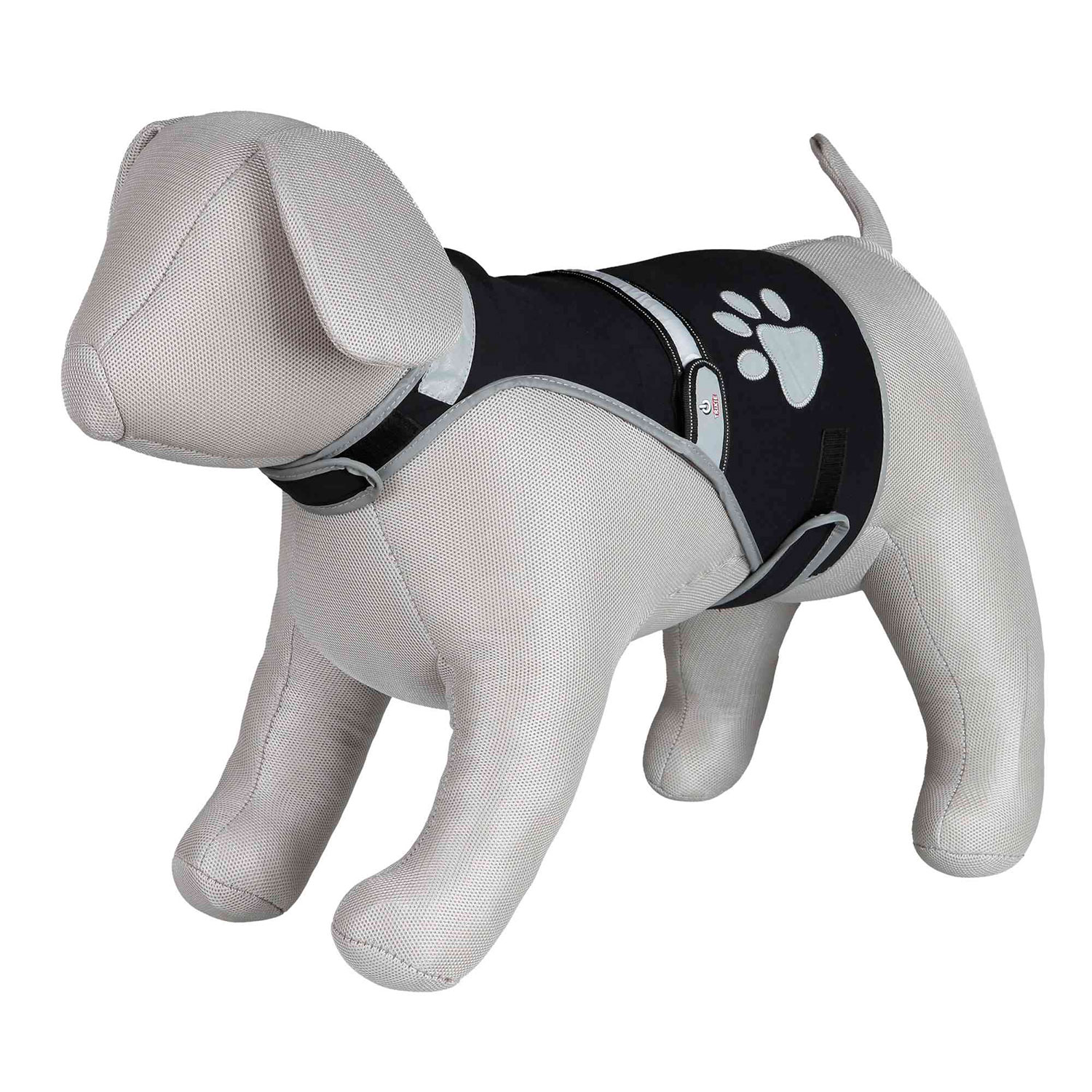 Chaleco Seguridad Flash Perros, M, 42-62 cm, Negro