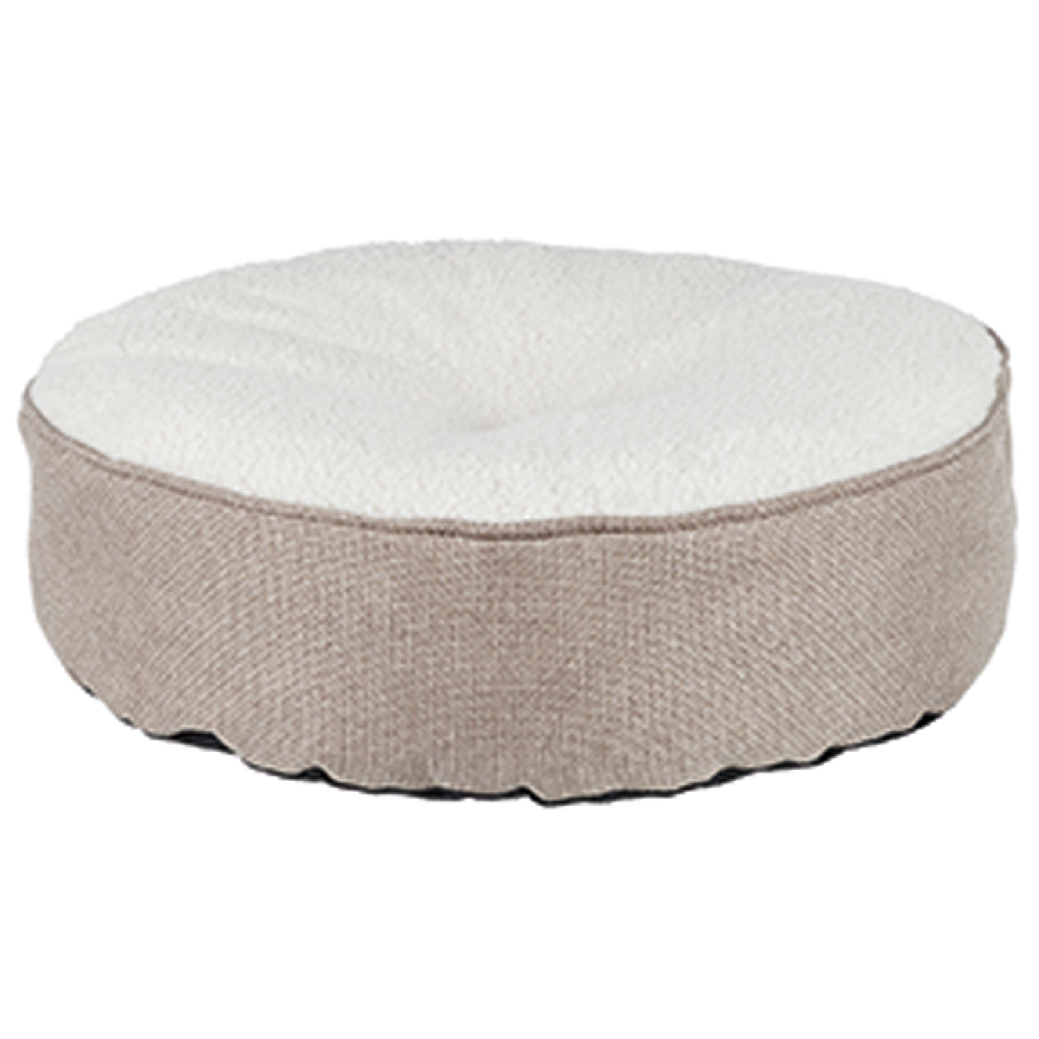 Cojín Cobi, ø 50cm, Marrón Claro-Crema