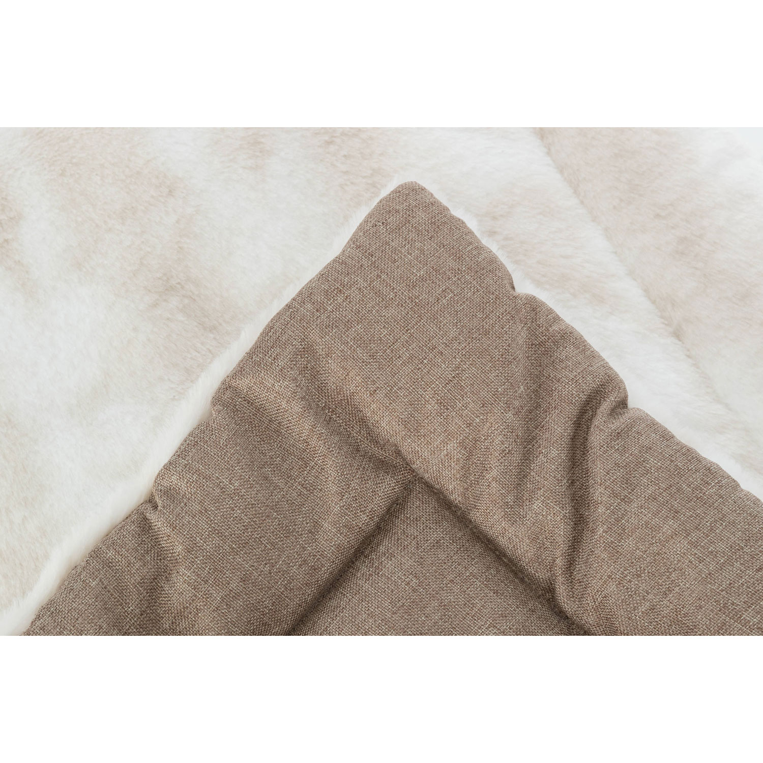 Colchoneta Nelli, 60 × 50 cm, marrón claro/Blanco-Taupe