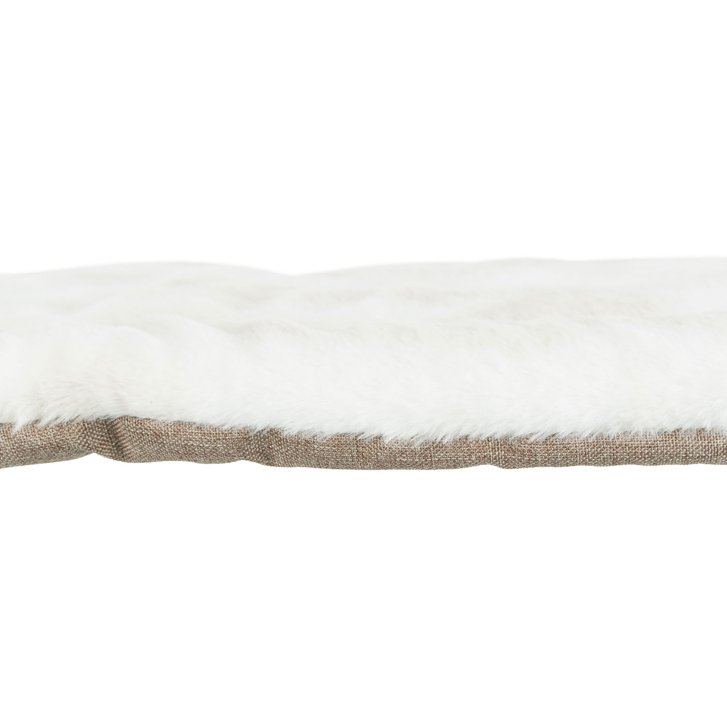 Colchoneta Nelli, 60 × 50 cm, marrón claro/Blanco-Taupe