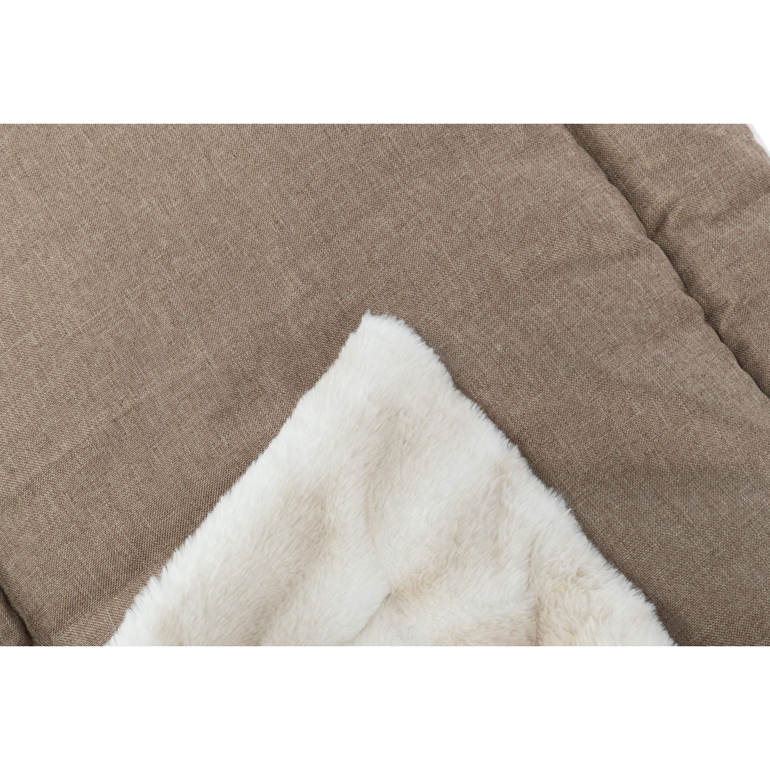 Colchoneta Nelli, 60 × 50 cm, marrón claro/Blanco-Taupe