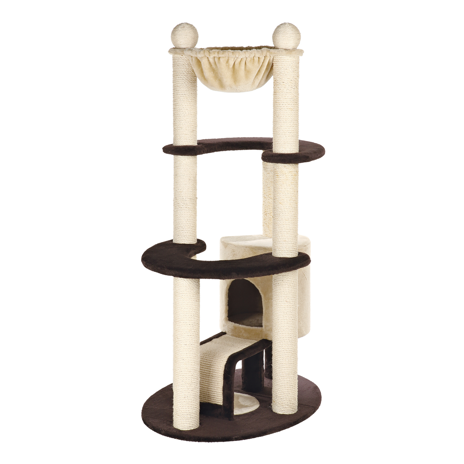 Poste Rascador Teresa, 140 cm, Beige/Marrón