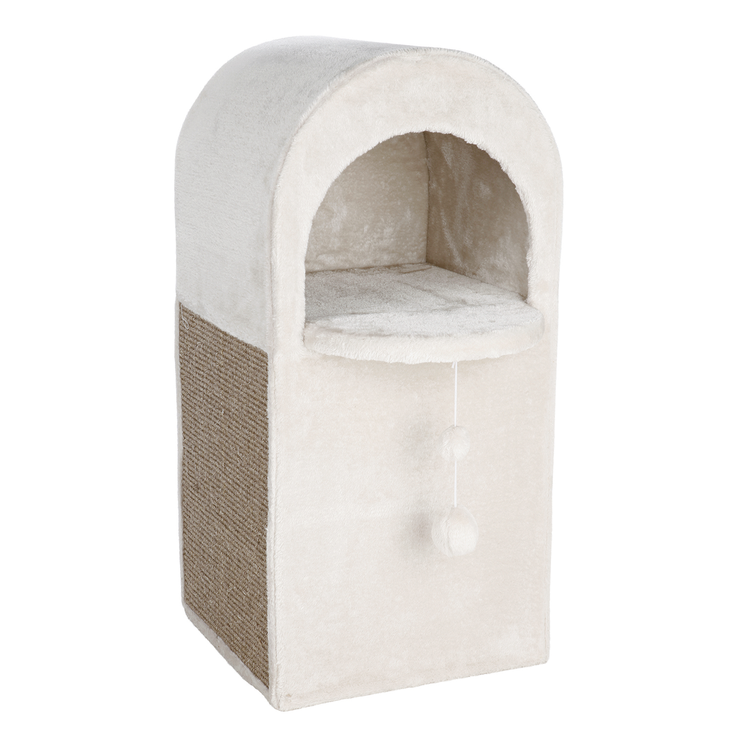 Torre rascador Dasio, 82 cm, Gris Claro-Marrón
