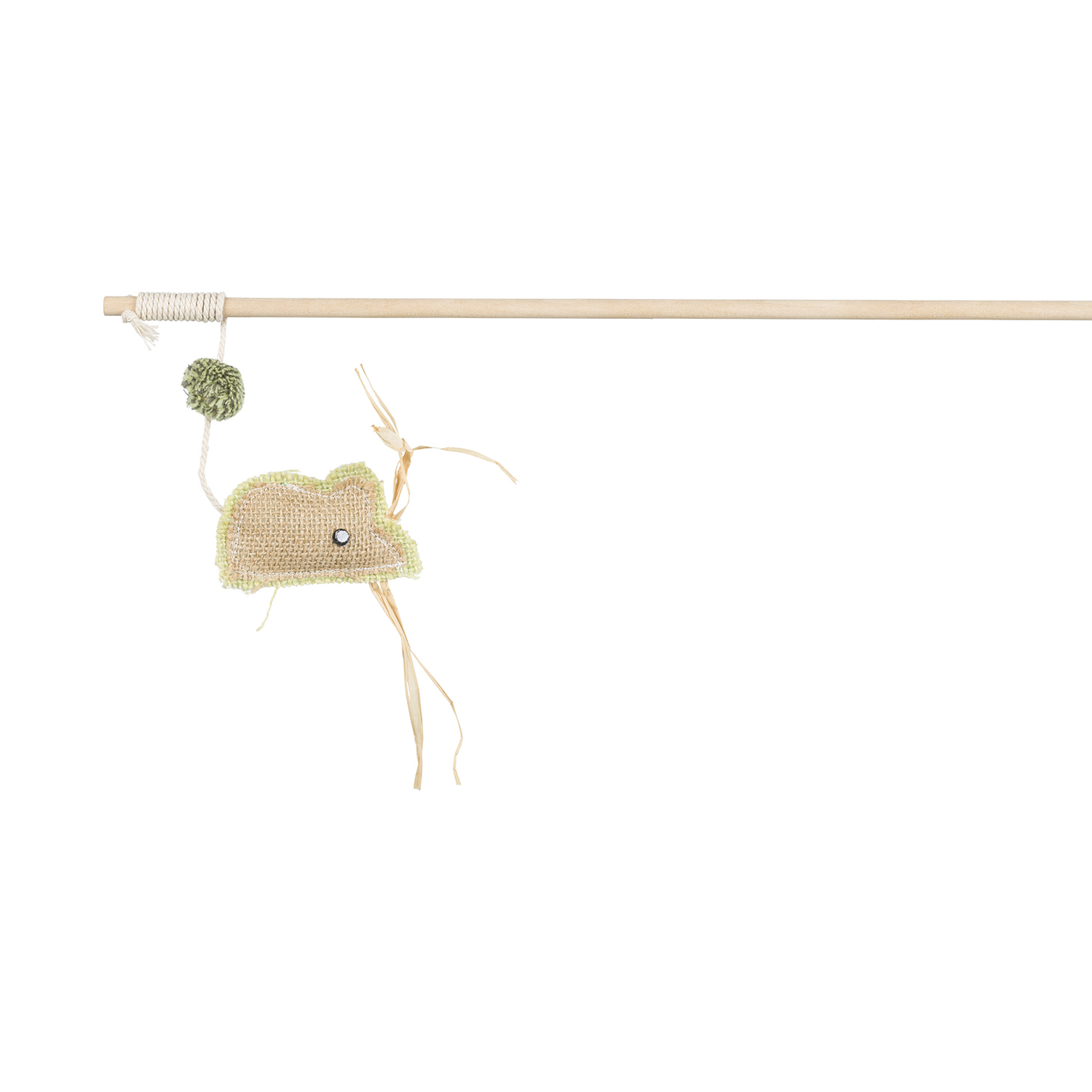 Varita de Juego con Ratón de Yute, 24cm