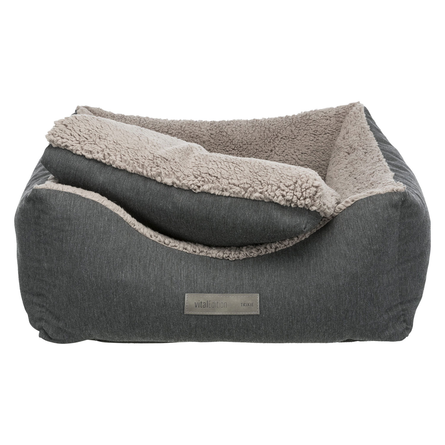 Cama Vital Bendson, 70 × 60 cm, gris oscuro/gris claro