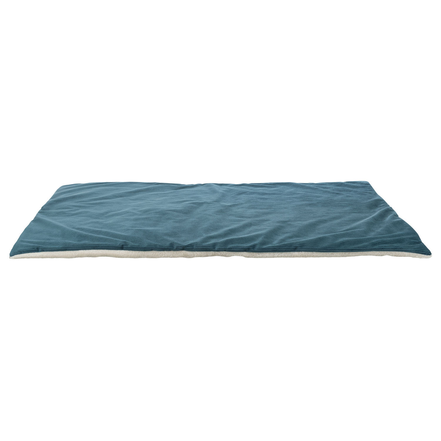 Manta Lupo, 100 × 70 cm, azul petróleo/crema