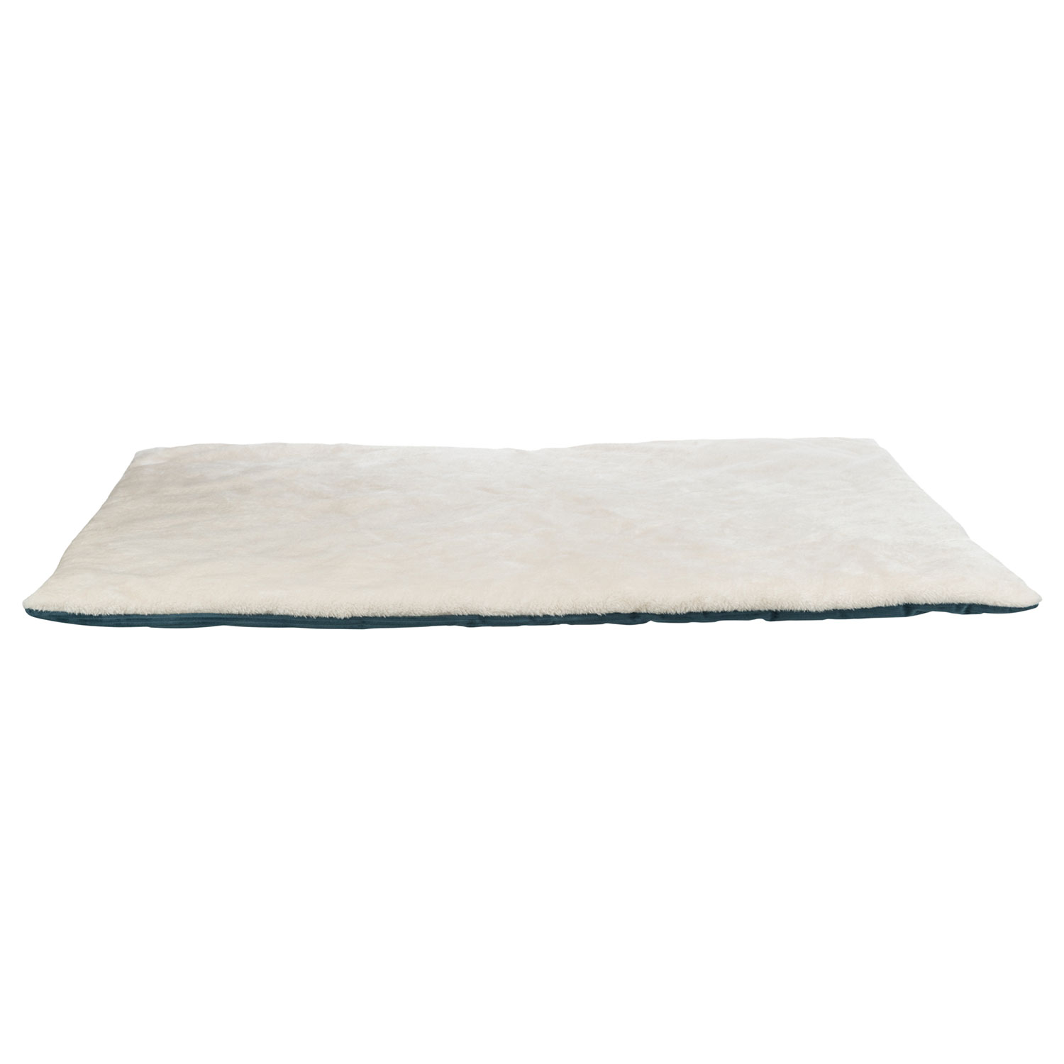 Manta Lupo, 100 × 70 cm, azul petróleo/crema