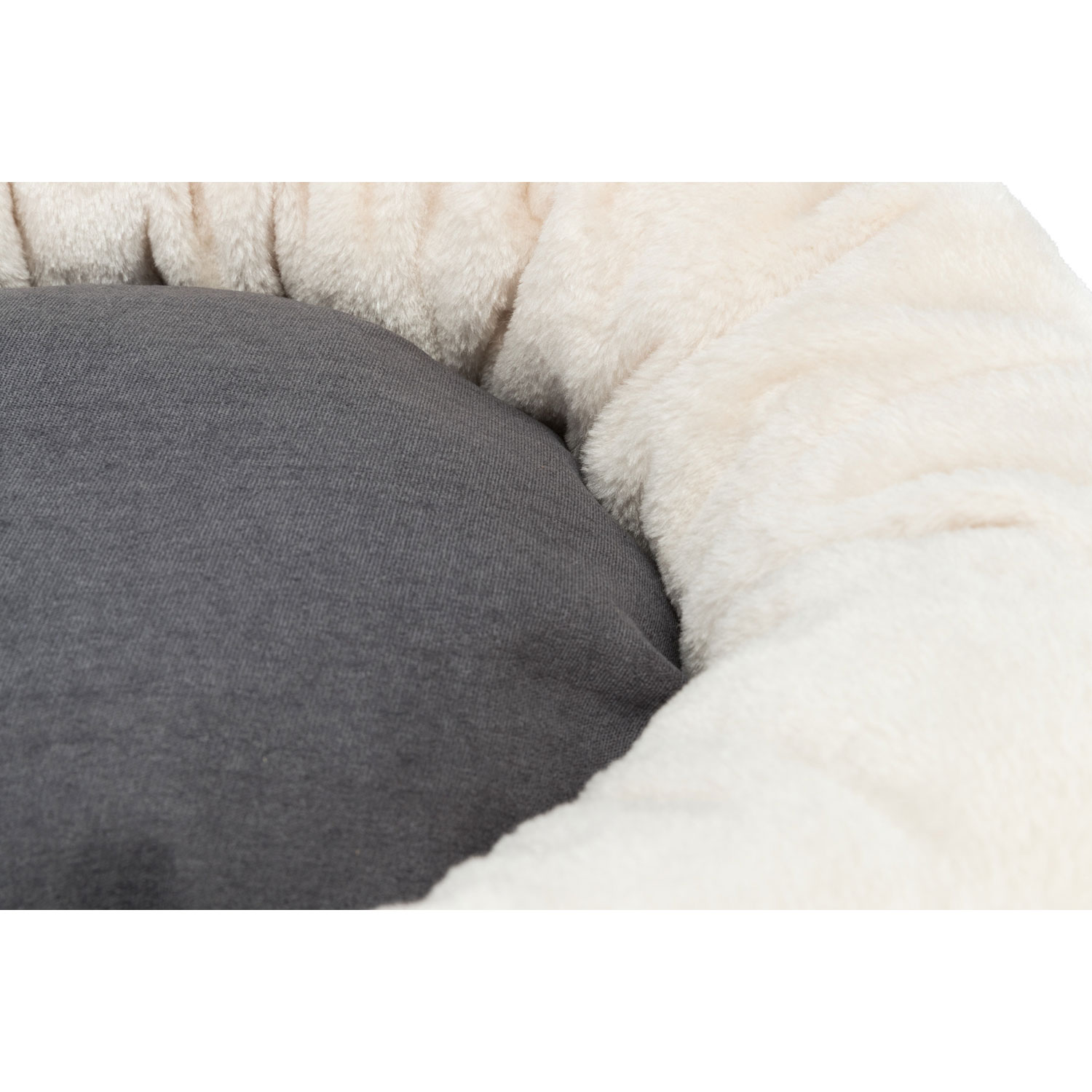 Cama Marcy, ø 50 cm, gris/crema