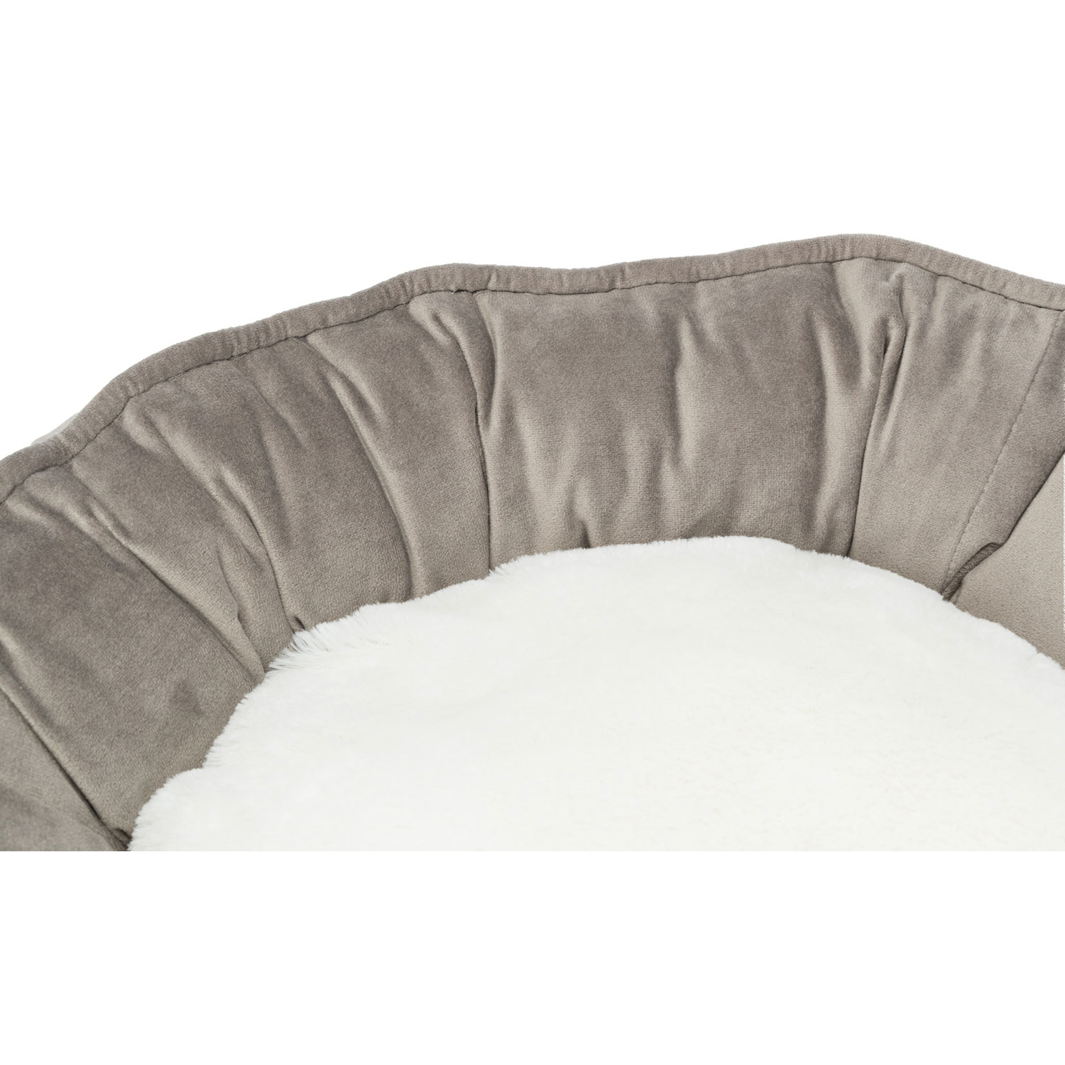 Cama Livia, ø 50 cm, taupe/crema