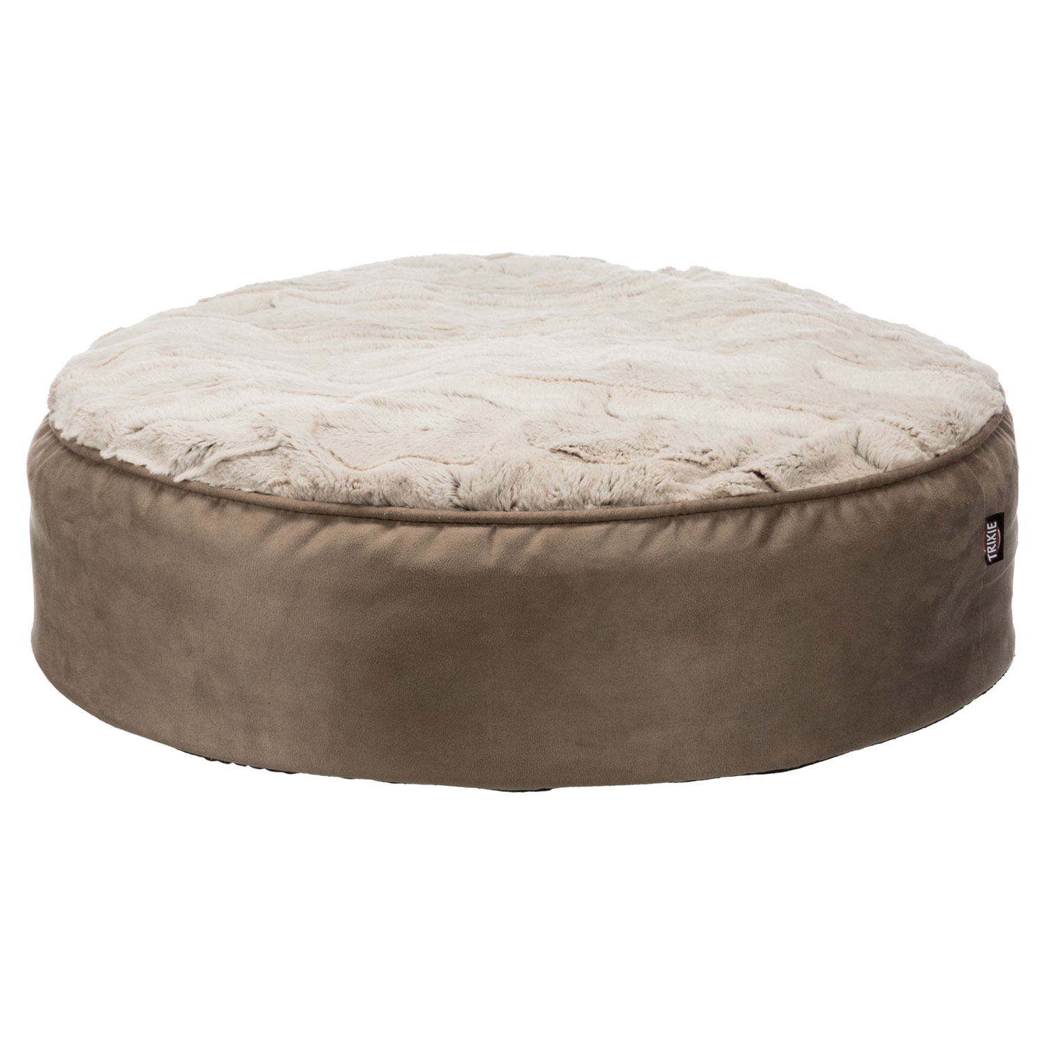 Cojín Bolle, ø 60 cm, marrón/beige