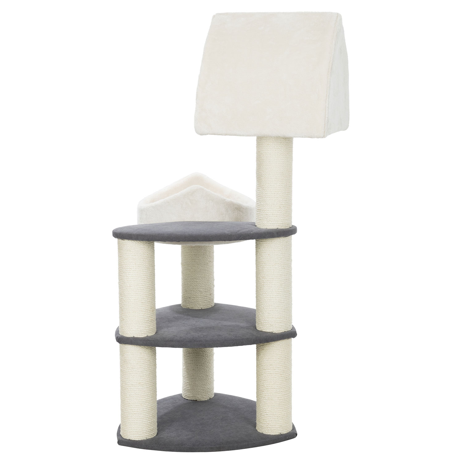Poste Rascador Marcy Soft, 130 cm, crema/gris
