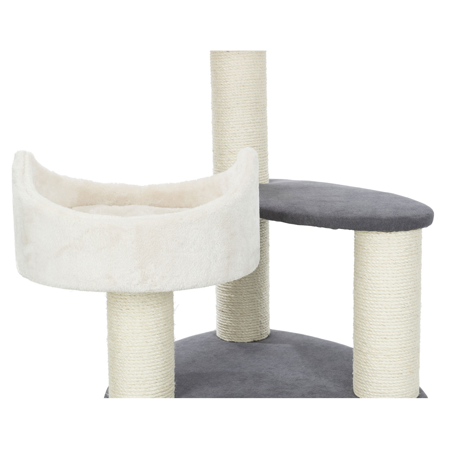 Poste Rascador Marcy Soft, 130 cm, crema/gris